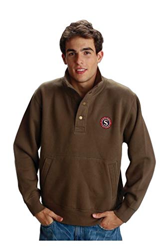 WILD PALMS 950OLS Men's Advanced Fleece Placket Sweatshirt - Olive Green, Small Size | Comfortable Casual Pullover for Outdoor Activities & Everyday Wear
