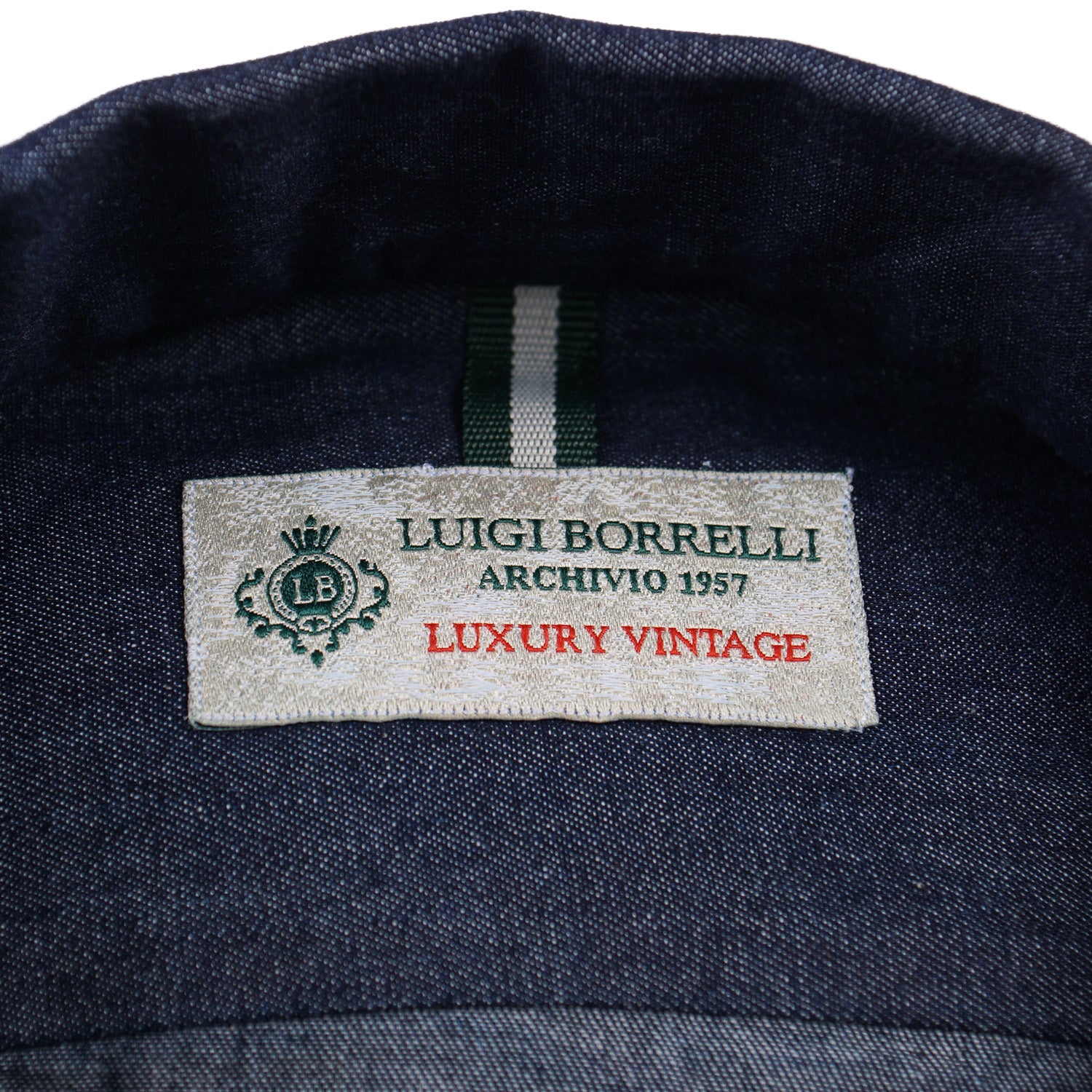 Luigi Borrelli Premium Chambray Denim Shirt for Men | Classic Slim Fit Casual Button Down Shirt | Perfect for Office, Date Night & Weekend Outings