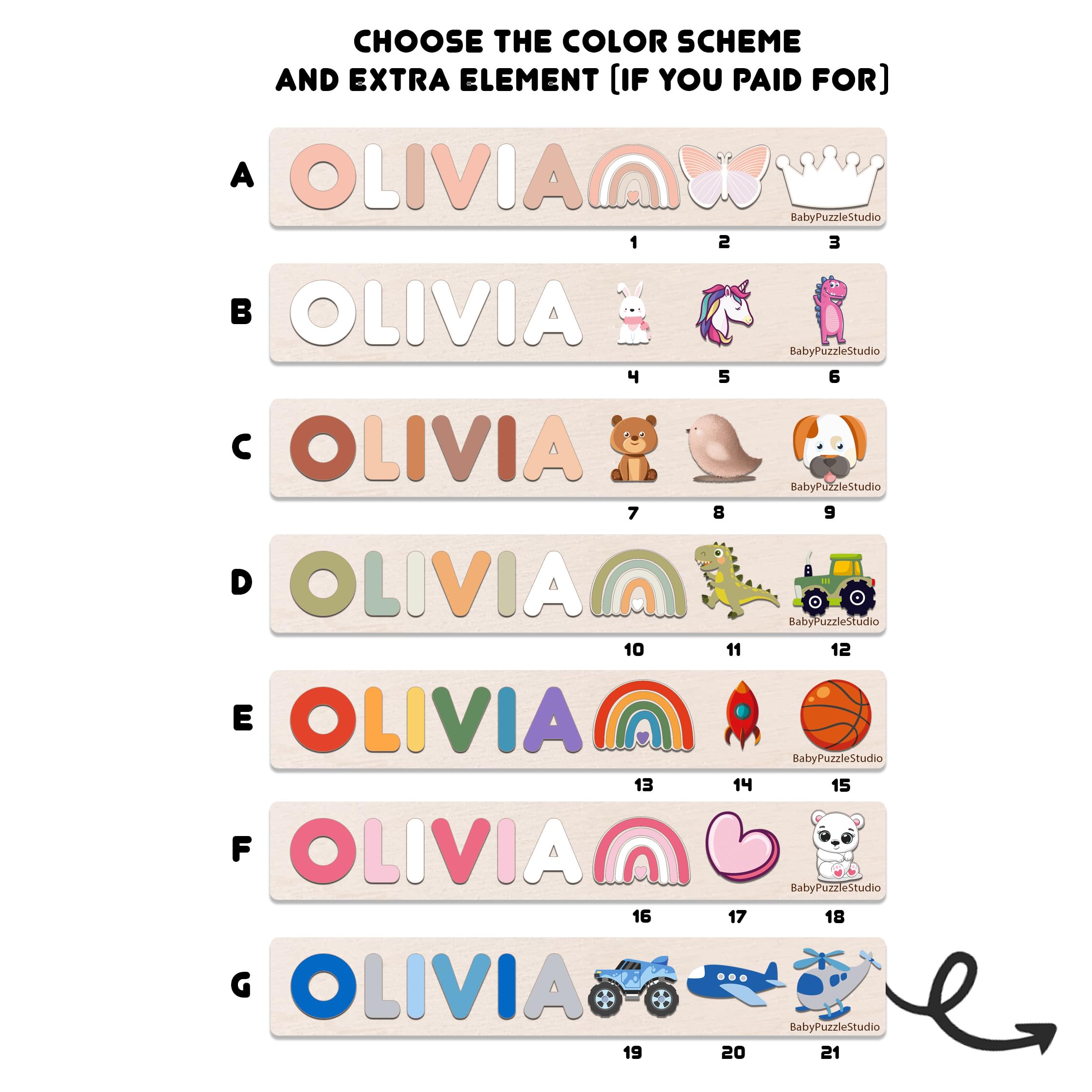Personalized Baby Name Puzzle - Wooden Learning Toy for Toddlers 1st Birthday Gift | Montessori Busy Board for Nursery Decor (Girl & Boy) | Perfect for Early Education & Playroom Decorations