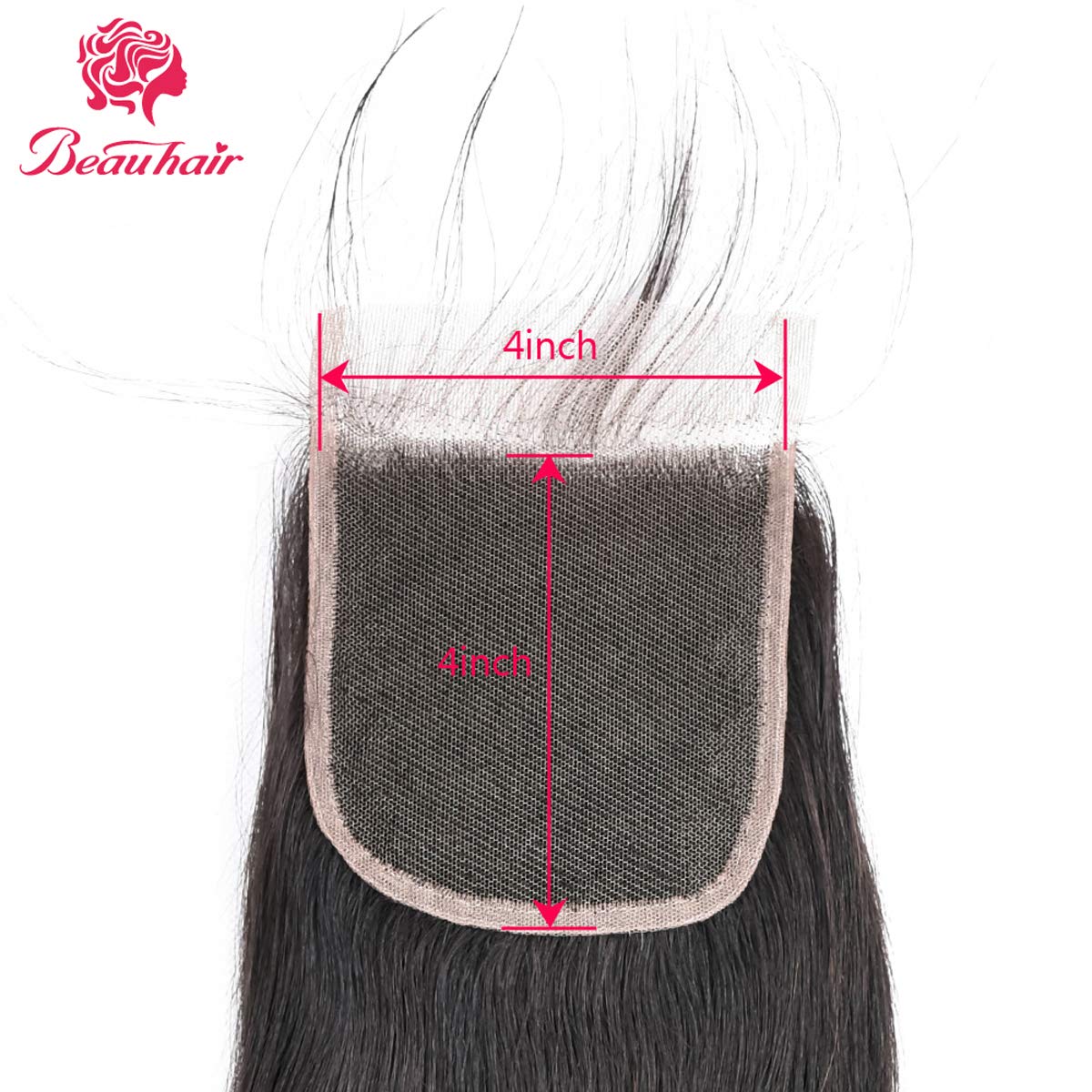 100% Brazilian Virgin Straight Human Hair Bundles with Lace Closure (24 26 28+20) - 3 Bundles Natural Black Hair Extensions for Styling, Weaving & Daily Wear - Perfect for Parties, Weddings & Professional Looks