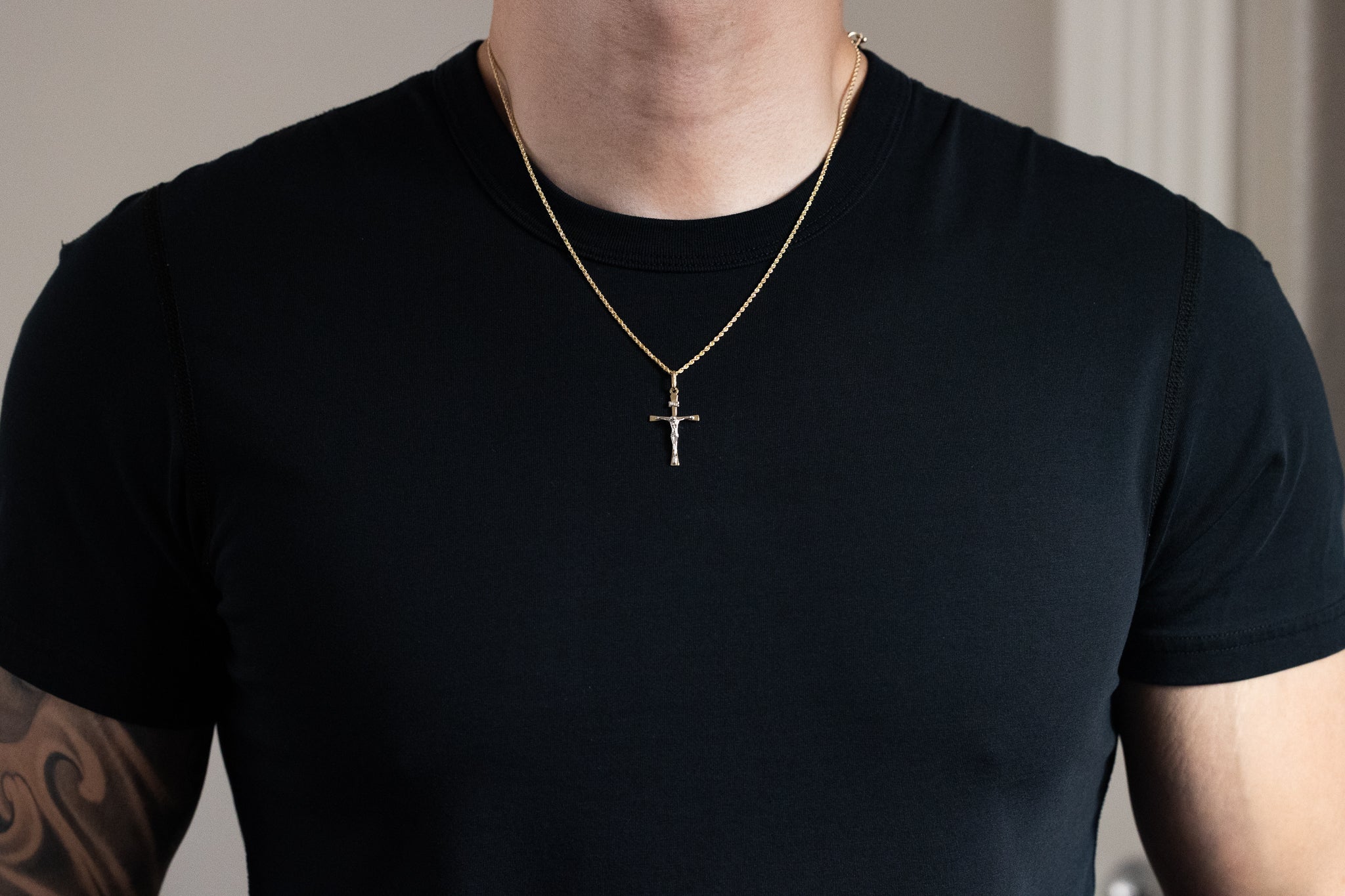 Gold Large Crucifix Cross Pendant - Model 2172 | Religious Jewelry for Men & Women | Perfect for Church, Gifts & Everyday Wear