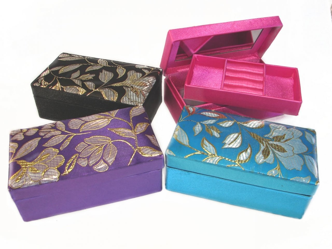 Elegant Chinese Brocade Jewelry Box - Handmade Storage Case for Necklaces, Rings & Earrings - Perfect for Wedding Gifts, Home Decor & Travel Organizer