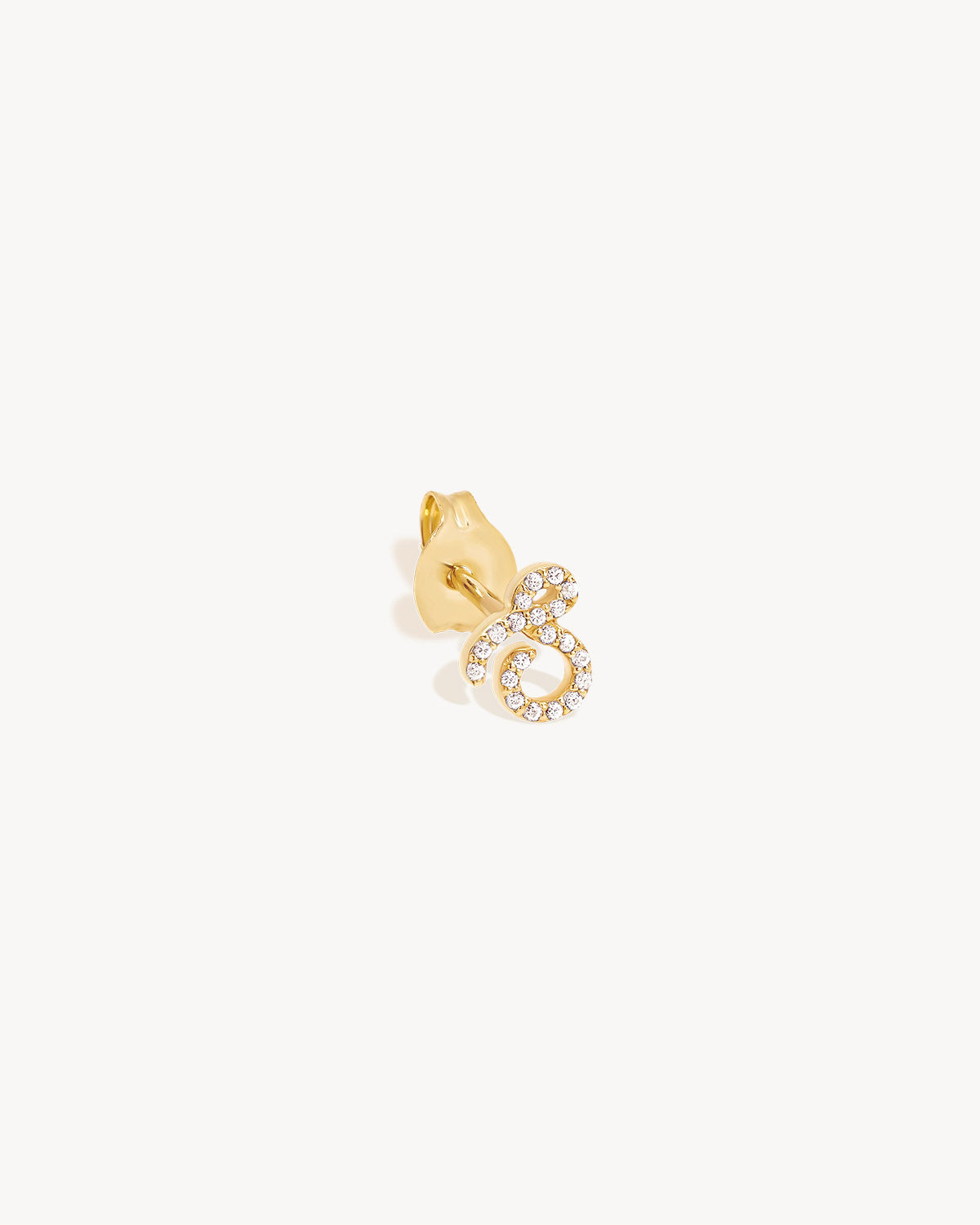 14K Solid Gold Forever Love Diamond Letter Earrings for Women - Dainty Initial Alphabet Studs for Everyday Wear, Gift for Her, Anniversary & Valentine's Day Jewelry