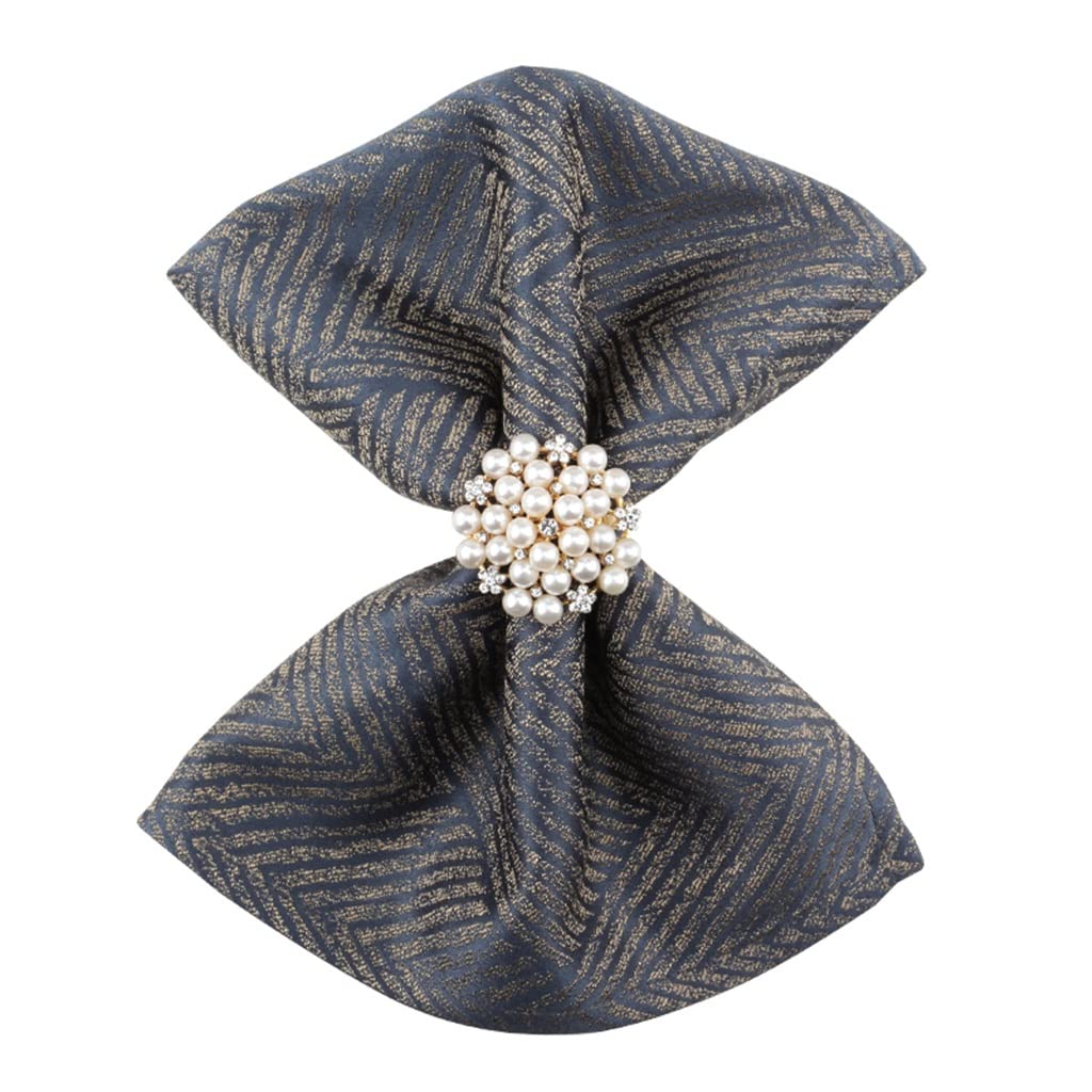 Premium Set of 6 Polyester Cotton Napkins - Soft & Durable for Wedding, Hotel, Restaurant & Home Dining - Elegant Gray Table Linens for Everyday Use & Special Occasions