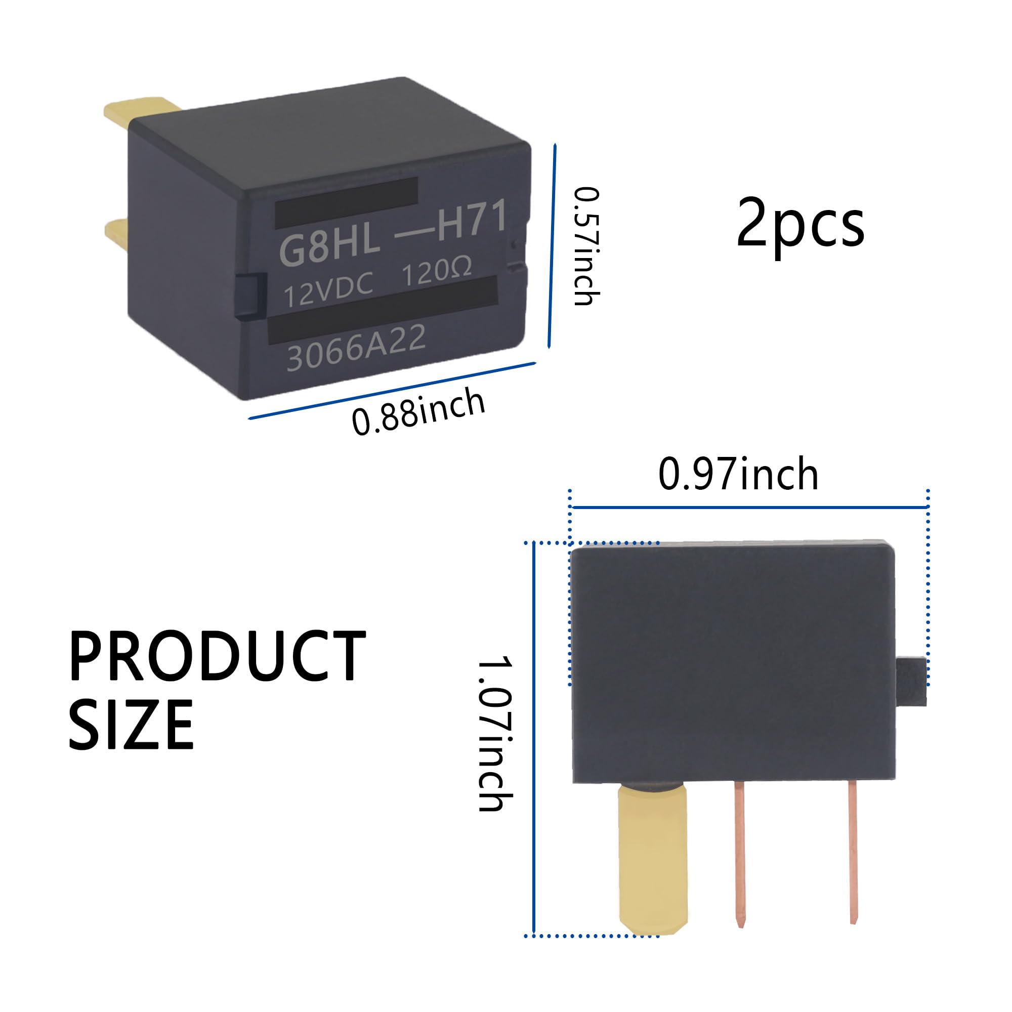 2PCS 12V 4 Pin Automotive Relay OEM#G8HL-H71 39794-SDA-A03 - Compatible with Honda Accord, Civic, Odyssey, CR-V | Professional Car AC Relay Replacement for Electrical System Repair & Maintenance