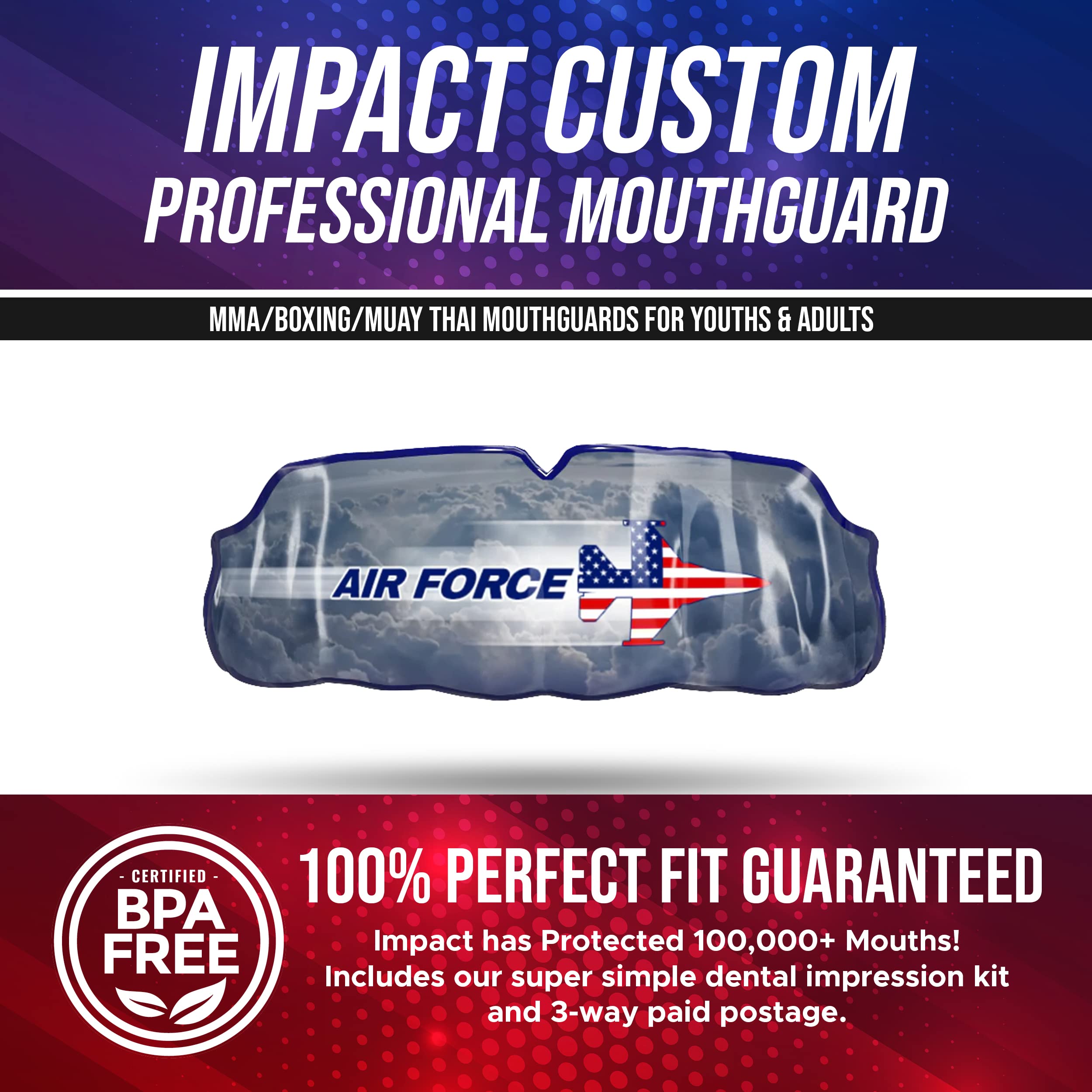 Custom Impact Professional MMA Boxing Muay Thai Mouthguard - Breathable Comfort for Fighters - Perfect for Training, Sparring & Competition