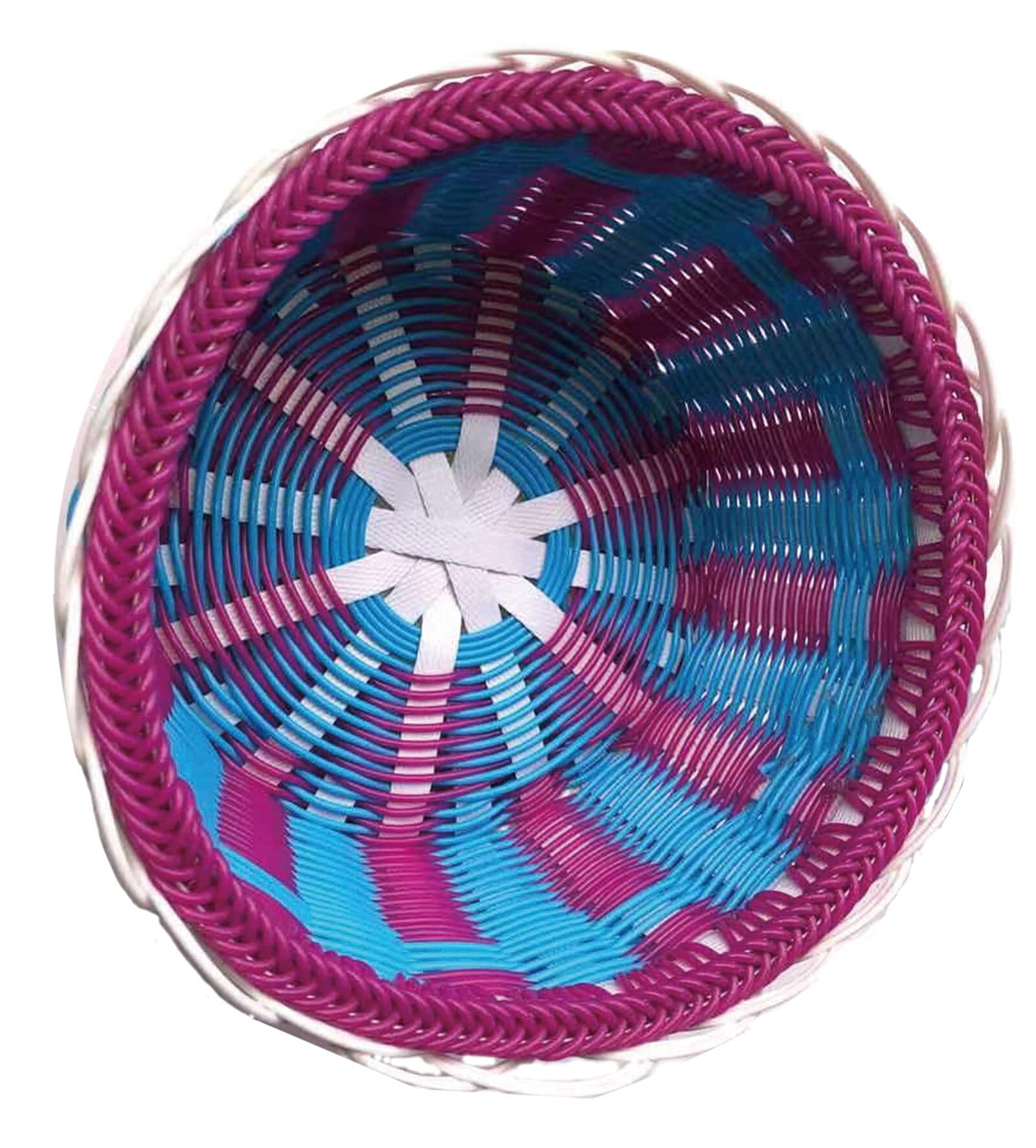 Eco-Friendly Woven Plastic Fruit Basket - Storage & Gift Basket, Easy to Clean, Stylish Home Decor for Kitchen, Dining Room or Party Serving - Style 1