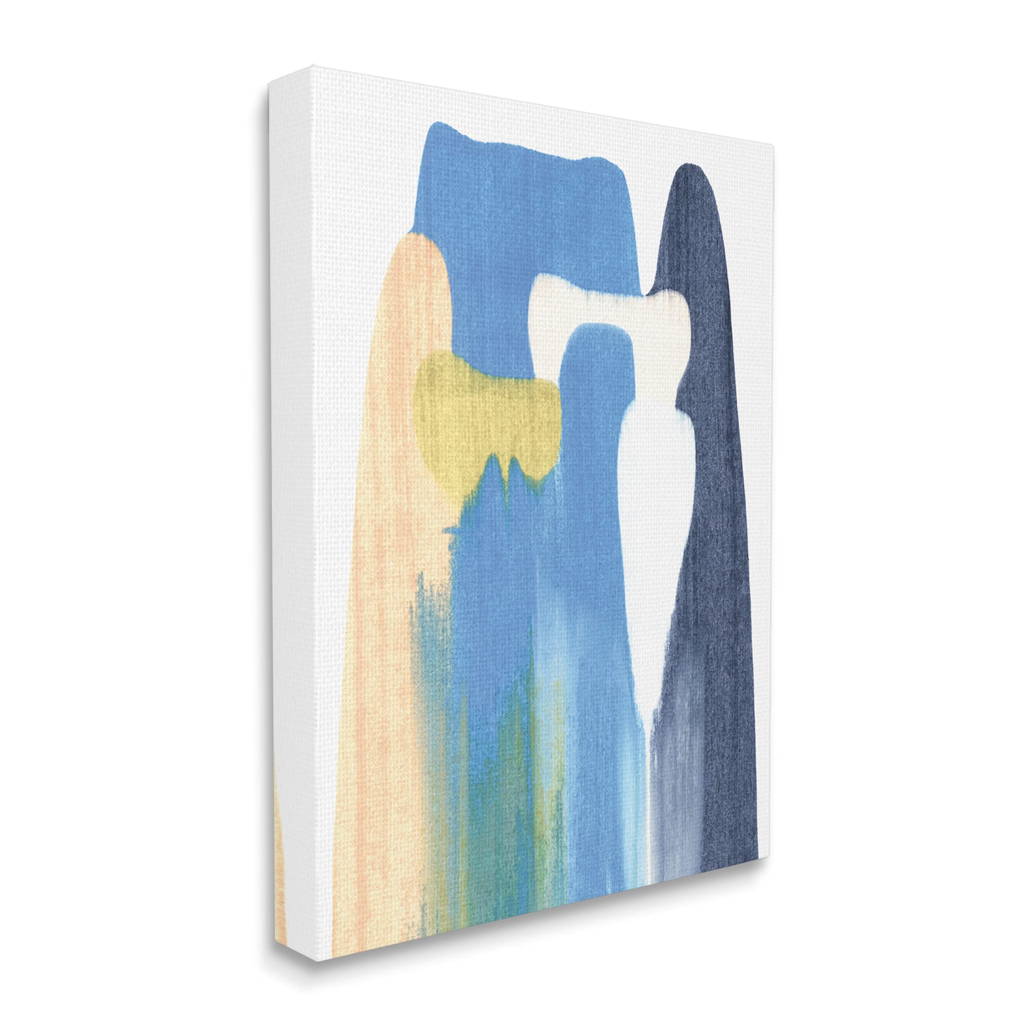 Stupell Industries Abstract Colorful Landslide Blue Falling Movement Canvas Wall Art - Modern Home Decor for Living Room, Bedroom & Office | Designed by Emma Caroline