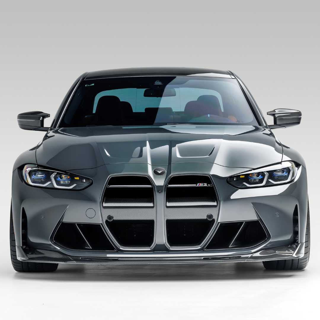 BMW G8X M3 M4 Carbon Fiber Front Lip Spoiler V Style™ - Enhance Aerodynamics & Style for Track & Street Performance