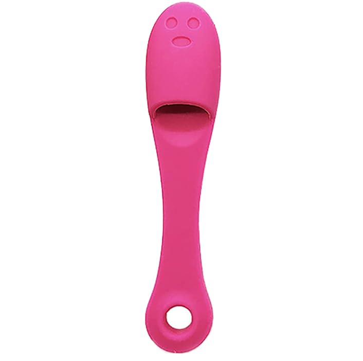 KIRA Soft Silicone Manual Facial Cleansing Brush - Gentle Exfoliator for Blackhead Removal & Face Massage - Pink Skin Scrubber for Deep Cleaning & Pore Refining - Perfect for Daily Skincare Routine & Spa Night Self-Care (1-Pack)