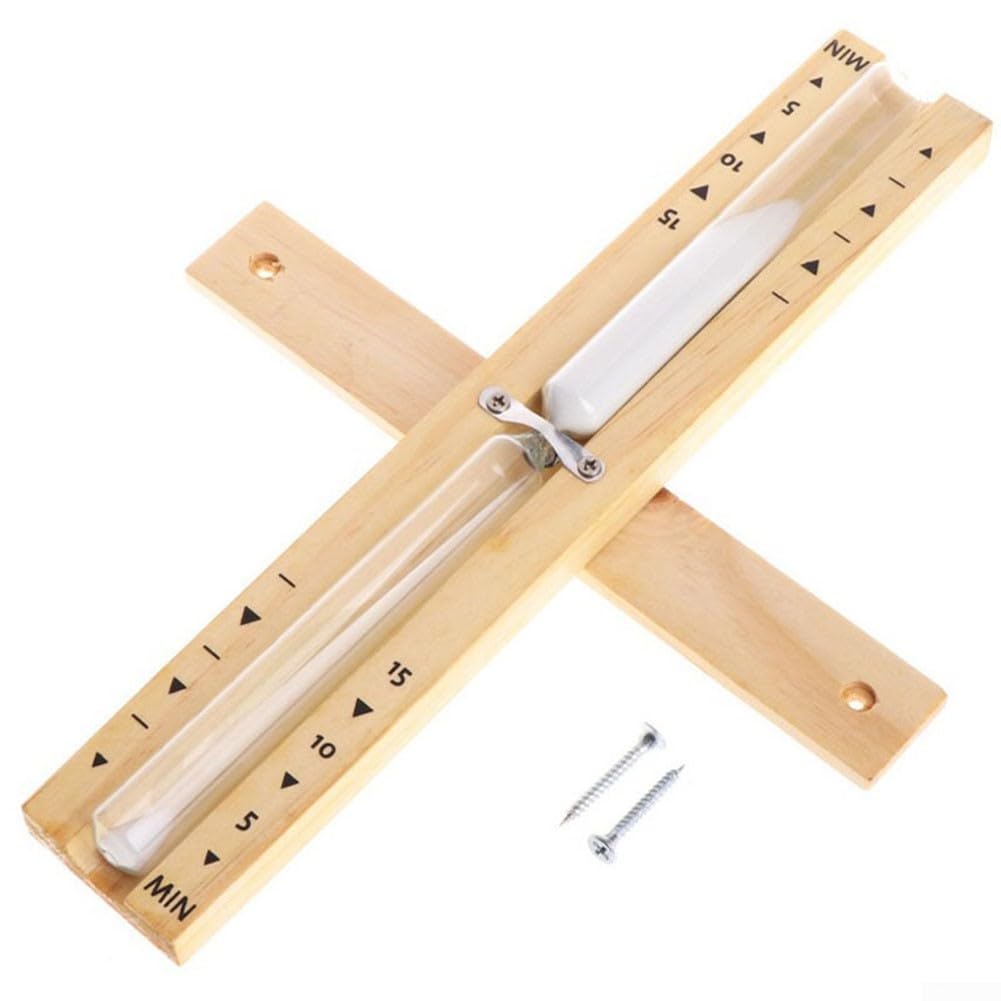 Premium Wooden Spa Hourglass Timer - 5/10/15 Minute Sand Timer for Relaxation, Bath, Yoga & Meditation - Elegant Home & Spa Decor Gift