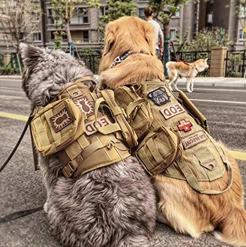 Antrix 6-Piece EMT EMS Medical Dog Patches - Service Dog, Therapy Dog, In Training, Do Not Pet, Emotional Support Badges for Dog Harness, Vest & Collars (4x1.5 Inches) - Perfect for Identification & Safety in Public Spaces