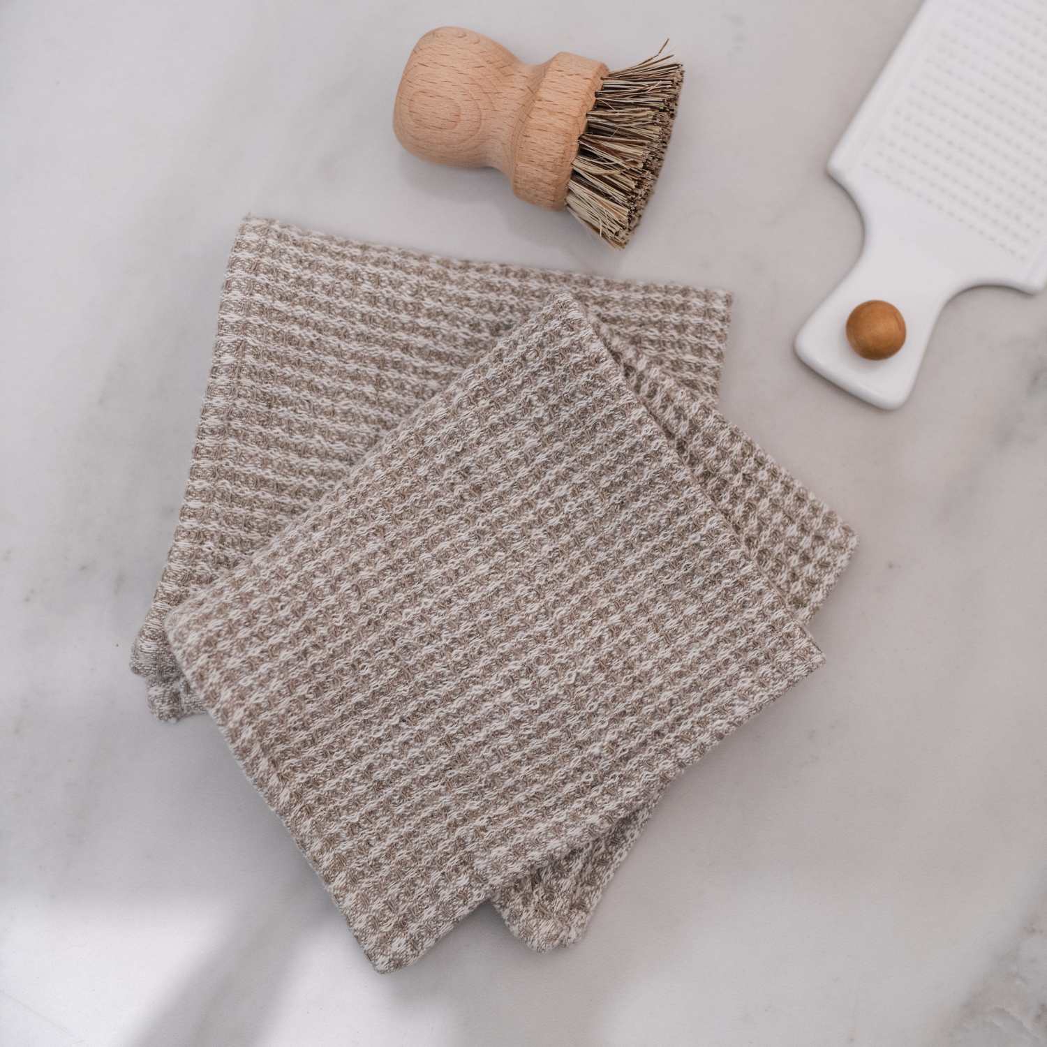 Premium 100% Linen Dish Cloth - Soft & Absorbent Kitchen Towel for Washing Dishes, Cleaning Countertops & Drying Hands - Eco-Friendly & Reusable (Single Piece)