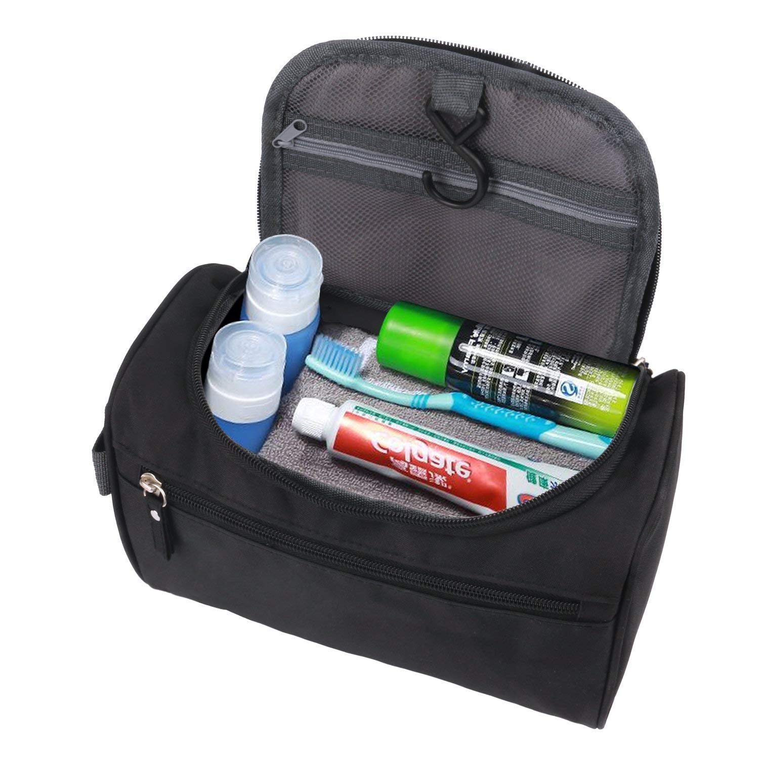 Flipco Hanging Cosmetic Bag Organizer with Hook - Travel Toiletry Kit for Men & Women - Perfect for Bathroom, Gym, and Travel Accessories Storage