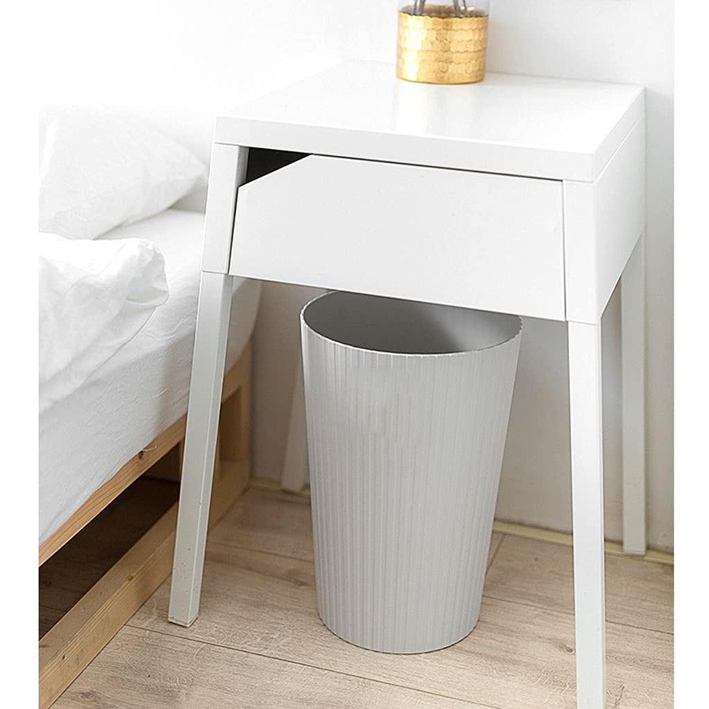 Modern Small Trash Can 6L - Stylish Resin Waste Basket for Living Room, Bedroom, Office - Creative Brown Garbage Bin for Home & Office Use - Ideal for Paper Waste, Daily Trash Storage