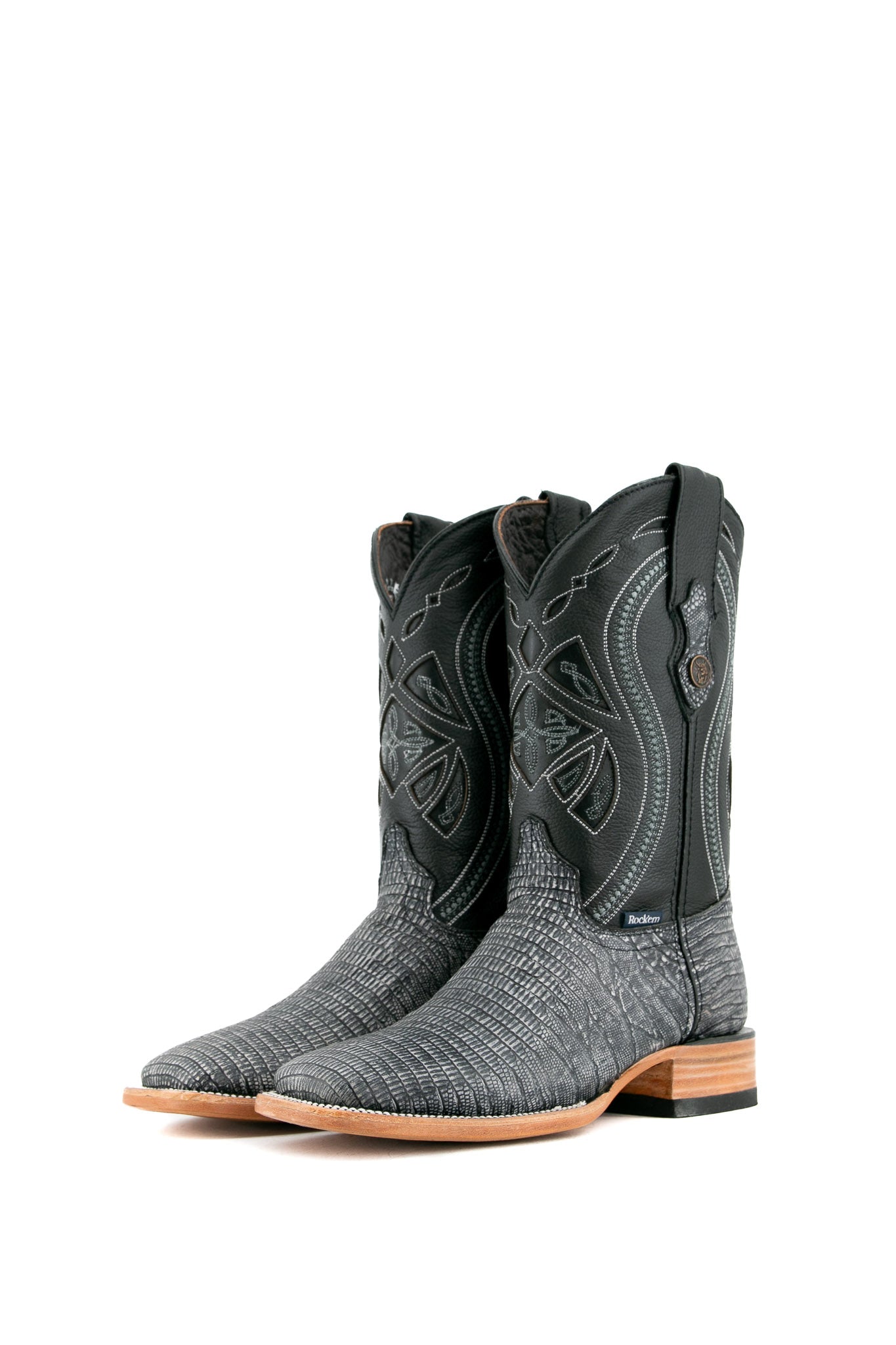 Premium Lizard Print Matte Square Toe Cowboy Boots for Men & Women - Western Style Riding Boots with Comfortable Fit - Perfect for Country Music Festivals, Rodeos & Outdoor Adventures