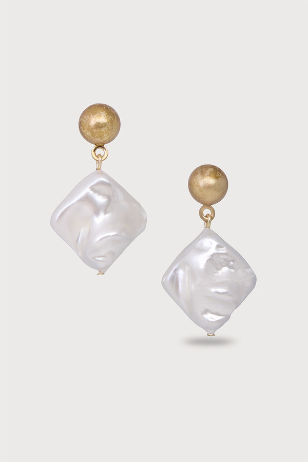 Exquisite Baroque Pearl & Diamond Earrings for Women – Vintage Style Luxury Jewelry – Perfect for Weddings, Parties & Special Occasions