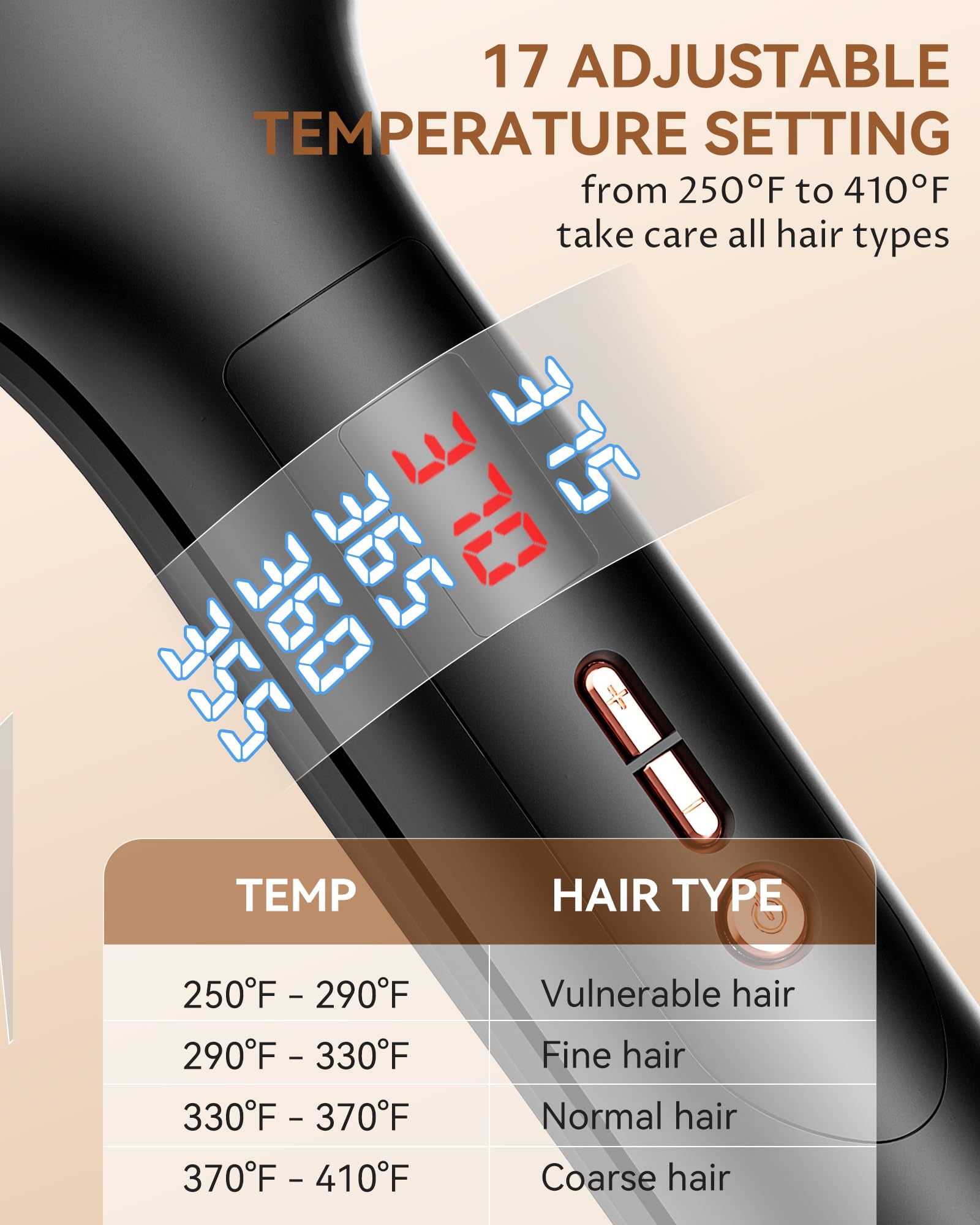 ANWA Double Barrel Hair Waver Crimper - 1 Inch (25mm) Ceramic Wavy Hair Iron for Women - Create Perfect Beach Waves & Loose Curls - Great for Daily Styling, Parties & Special Occasions