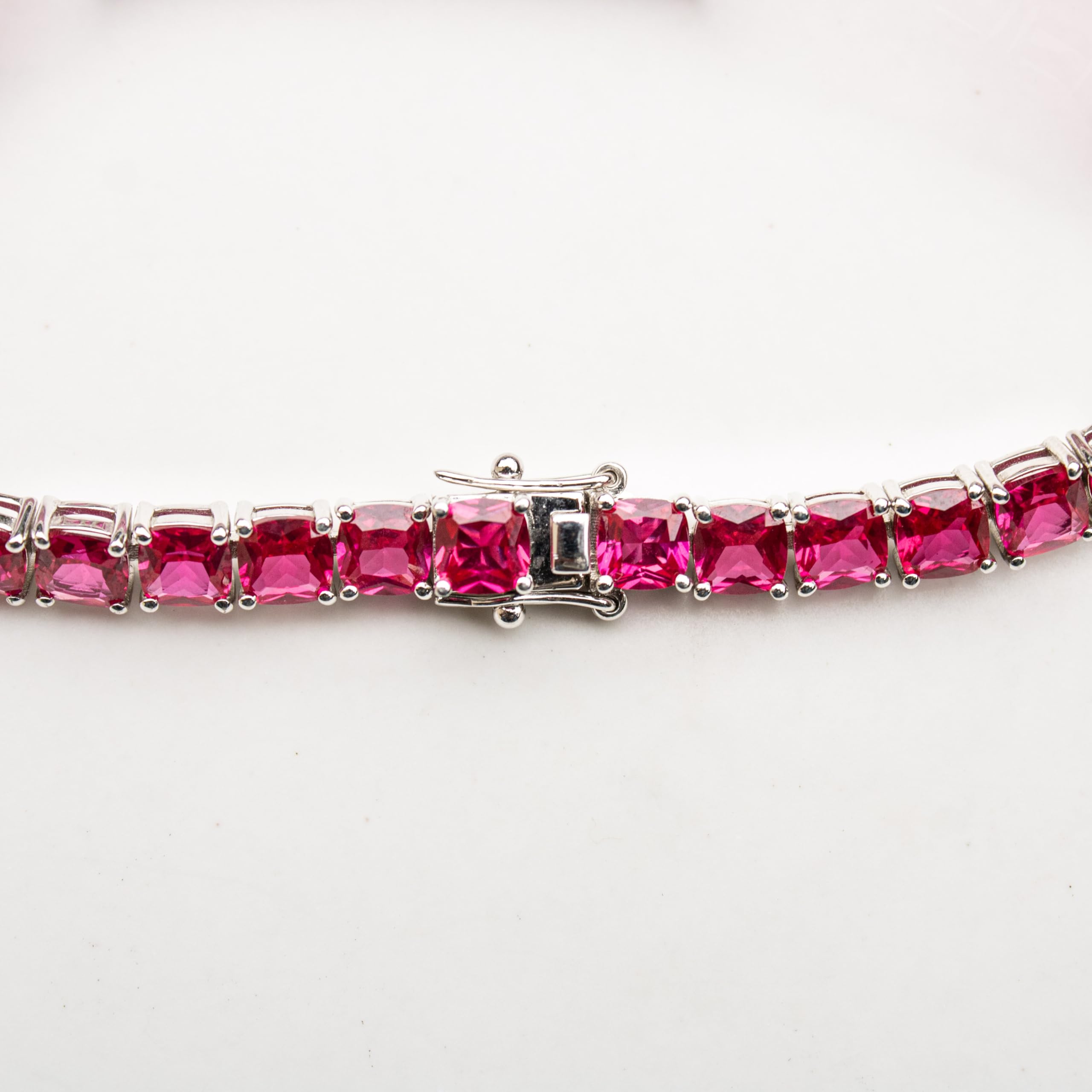 Sterling Silver Tennis Bracelet for Women - 23.5 CTTW Simulated Gemstone Bracelet with Colorful Stones | Elegant Jewelry Gift for Birthday, Anniversary & Special Occasions