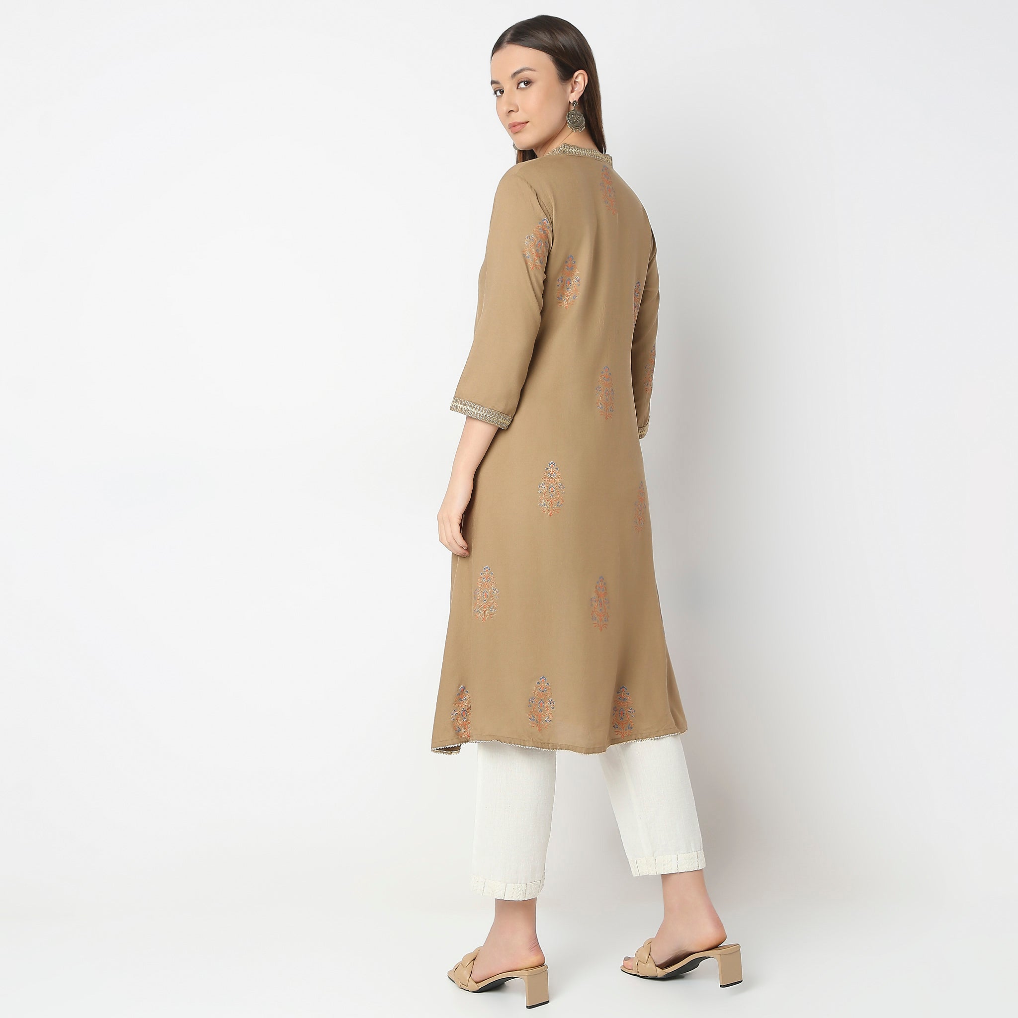 Flare Fit Printed Kurta for Women - Stylish Indian Ethnic Dress for Casual Wear & Festive Occasions
