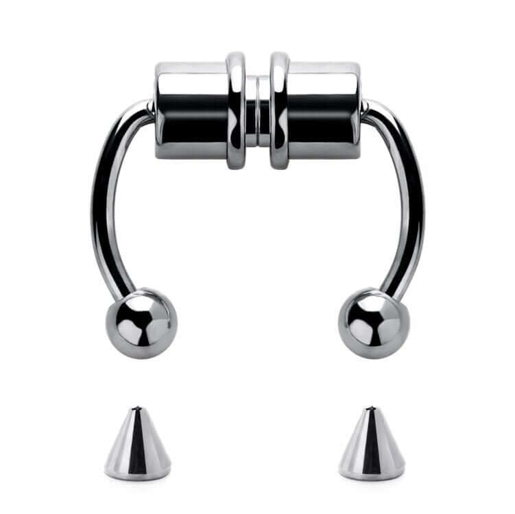 Magnetic Fake Nose Ring - Non Piercing Horseshoe Nose Jewelry for Women & Teens | Perfect for Parties, Cosplay & Everyday Fashion Accessories