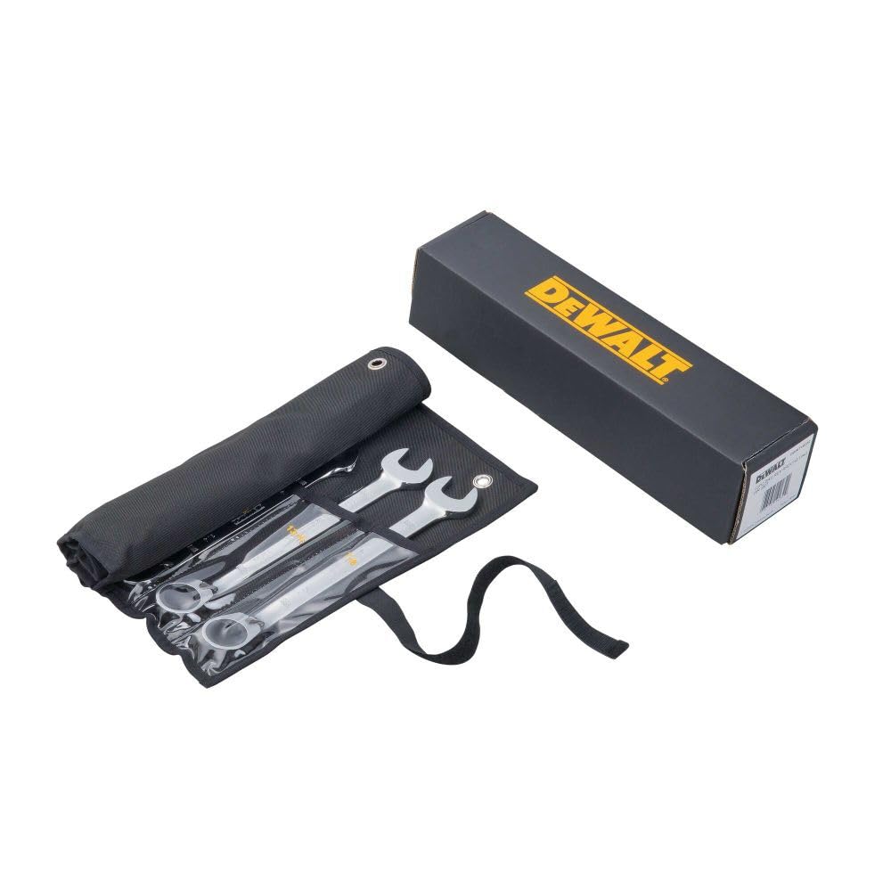 DEWALT 12-Piece SAE Ratcheting Wrench Set (DWMT19232) - Professional Automotive & DIY Tool Kit for Mechanics and Home Repair