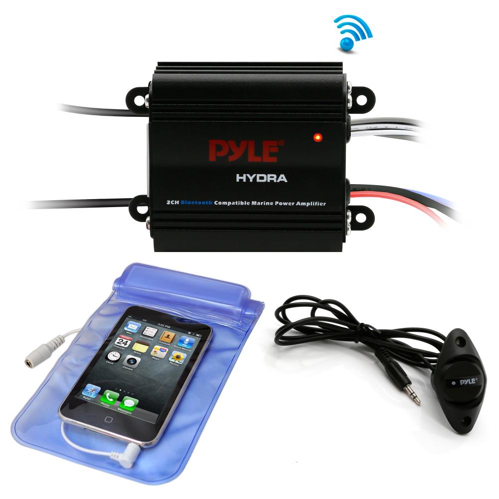 2 Channel Bluetooth Marine Amplifier Kit - Waterproof Stereo Audio System for Boats, Yachts & Marine Vehicles | Perfect for Outdoor Entertainment & Party Music