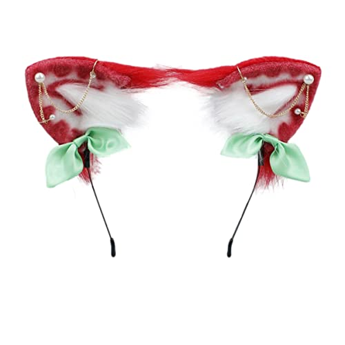 Red Headband With Pearl