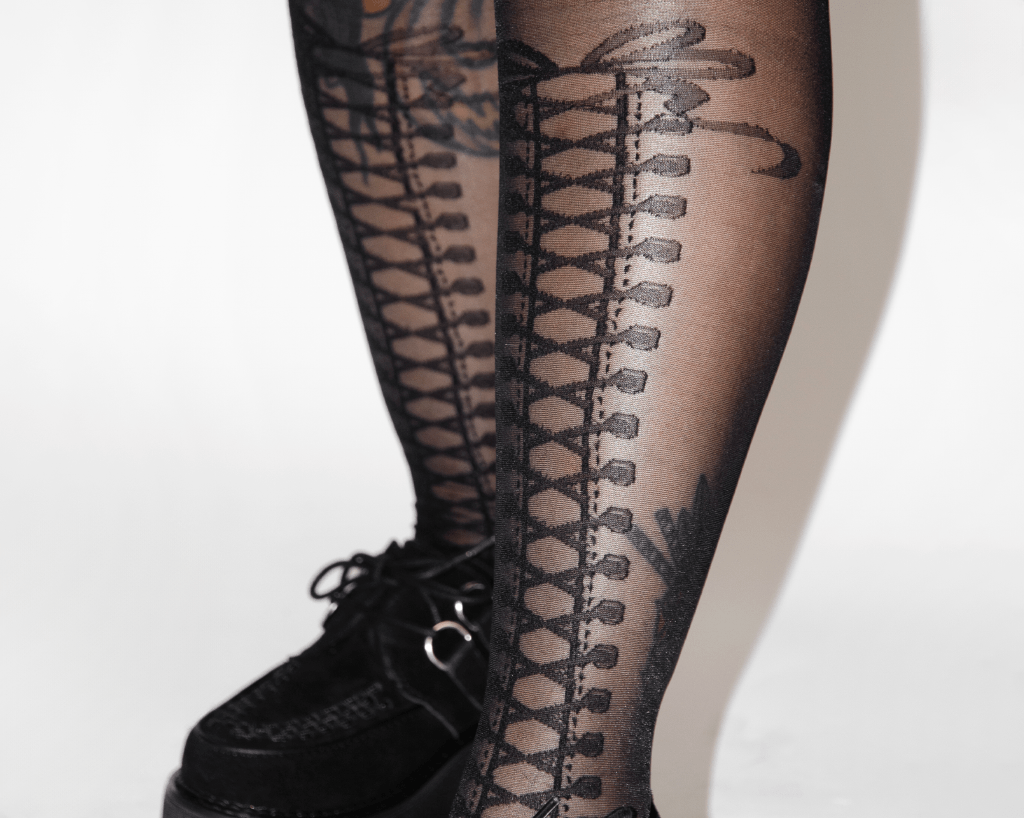 Sexy Black Mesh Corset Socks - Stretchy Lace Thigh High Stockings for Women - Perfect for Cosplay, Lingerie & Nightwear Outfits