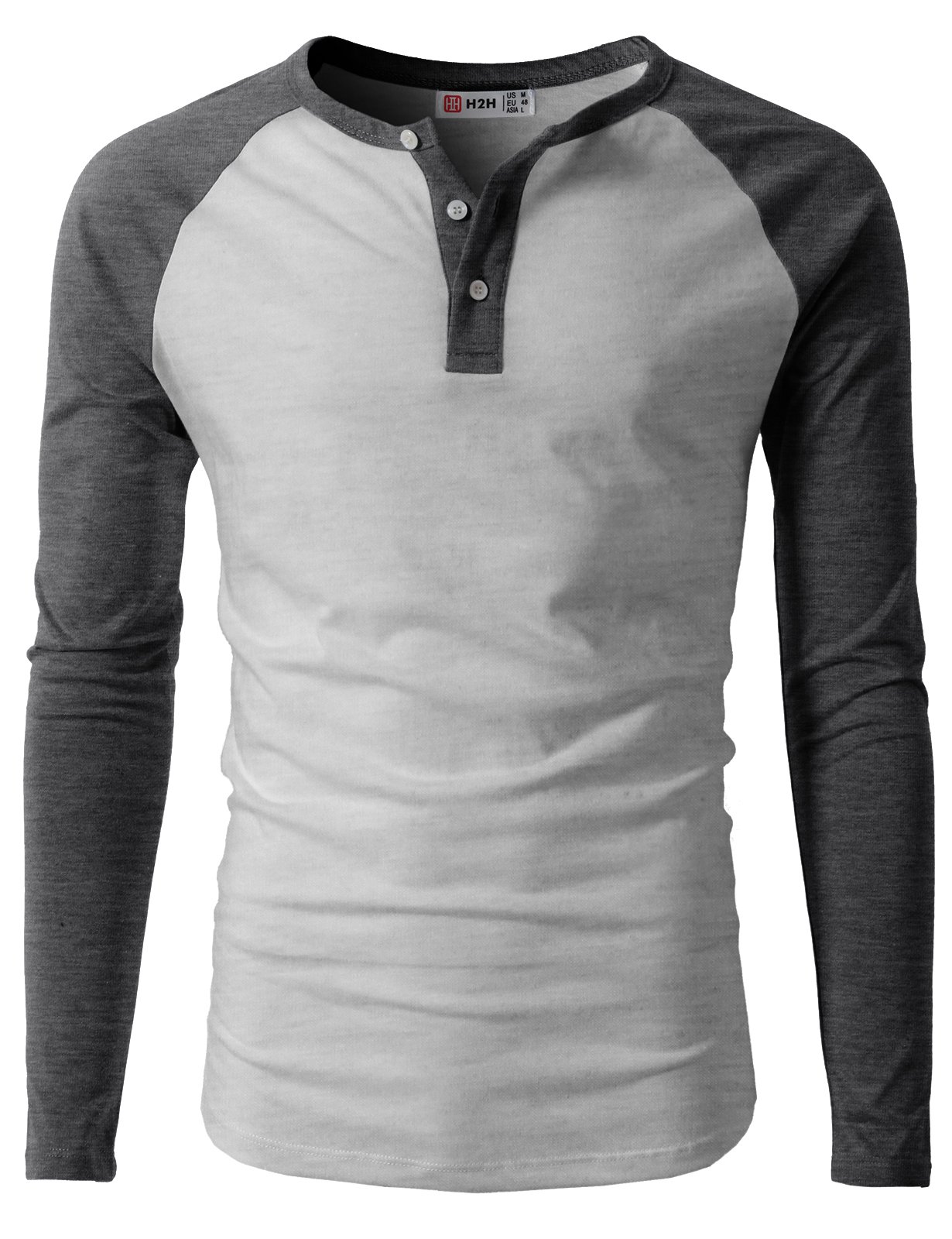 Men's Casual Slim Fit Henley T-Shirts - Raglan Long & 3/4 Sleeve Baseball Jersey Shirts for Everyday Wear, Gym & Street Style