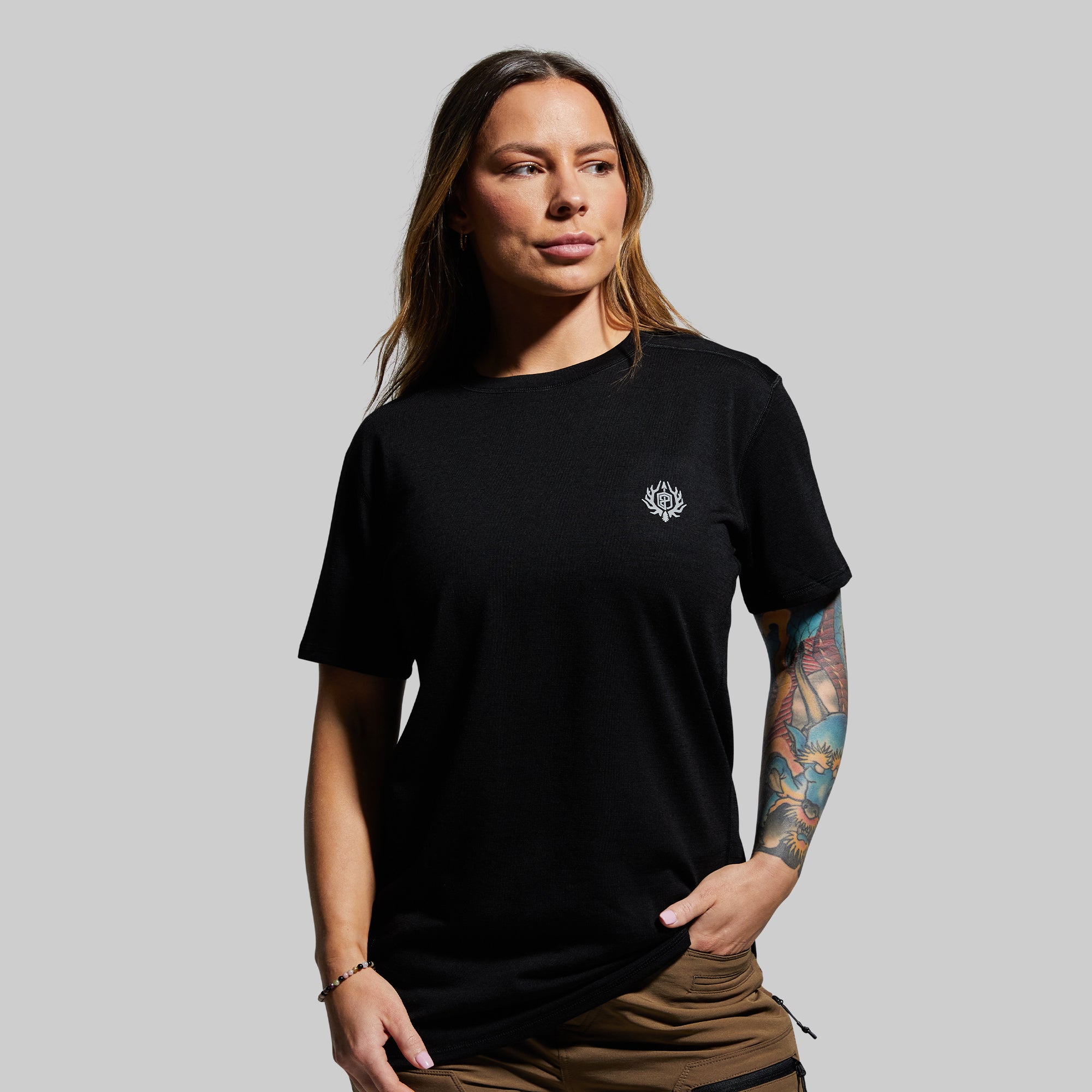Ridgeline Tee - Premium Black Cotton T-Shirt for Men | Comfortable Casual Wear for Everyday & Outdoor Activities