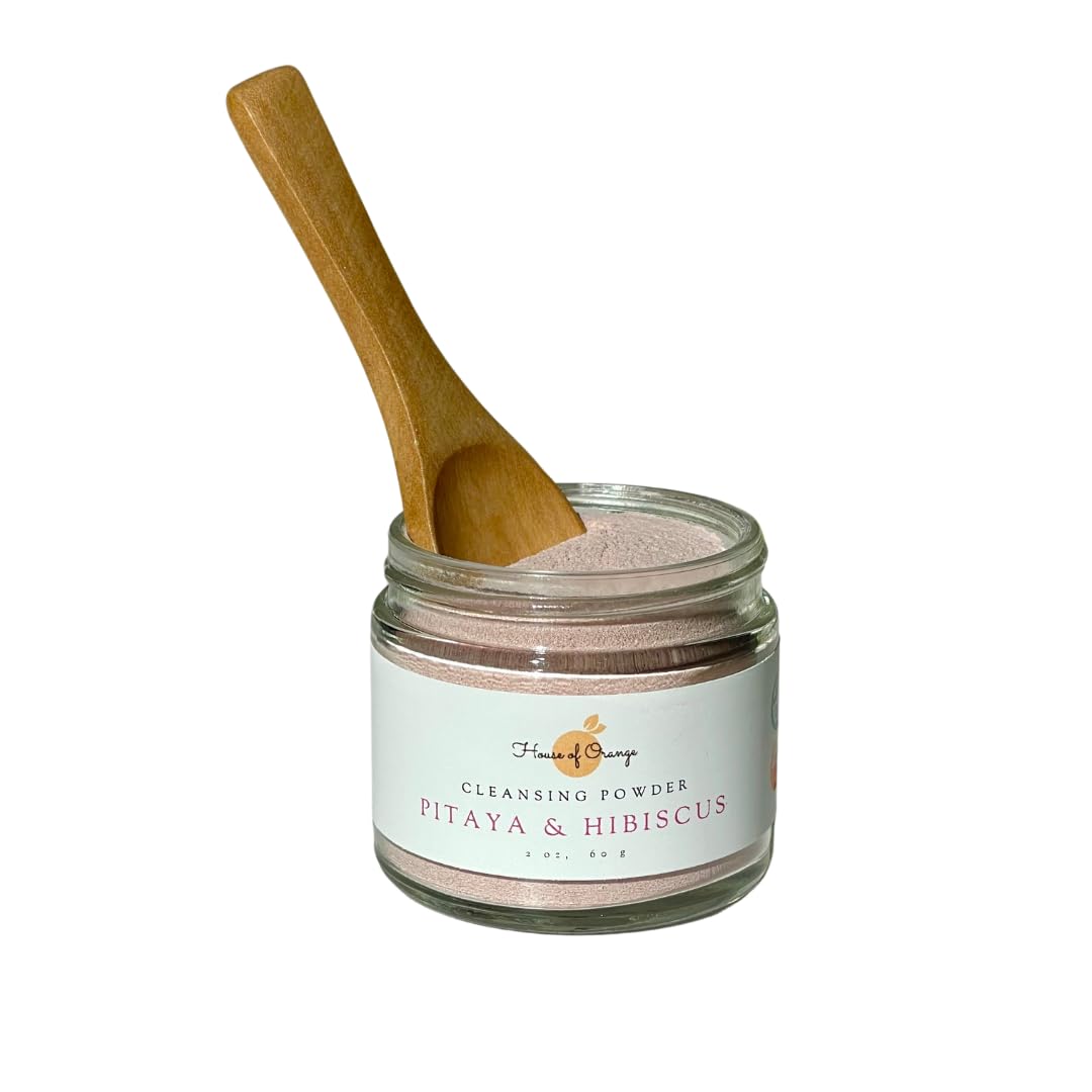 Pitaya & Hibiscus Exfoliating Gentle Face Cleanser with Natural Botanicals & Fruit Powders - Brightening, Clarifying & Softening for Glowing Skin | Perfect for Daily Skincare Routine & Sensitive Skin Types