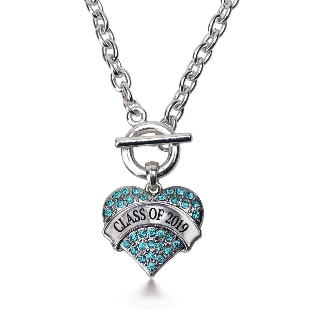 Inspired Silver - 18 Inch Sterling Silver Pave Heart Charm Necklace with Cubic Zirconia | Dainty Layering Jewelry for Women | Perfect for Valentine's Day, Anniversary & Everyday Elegance