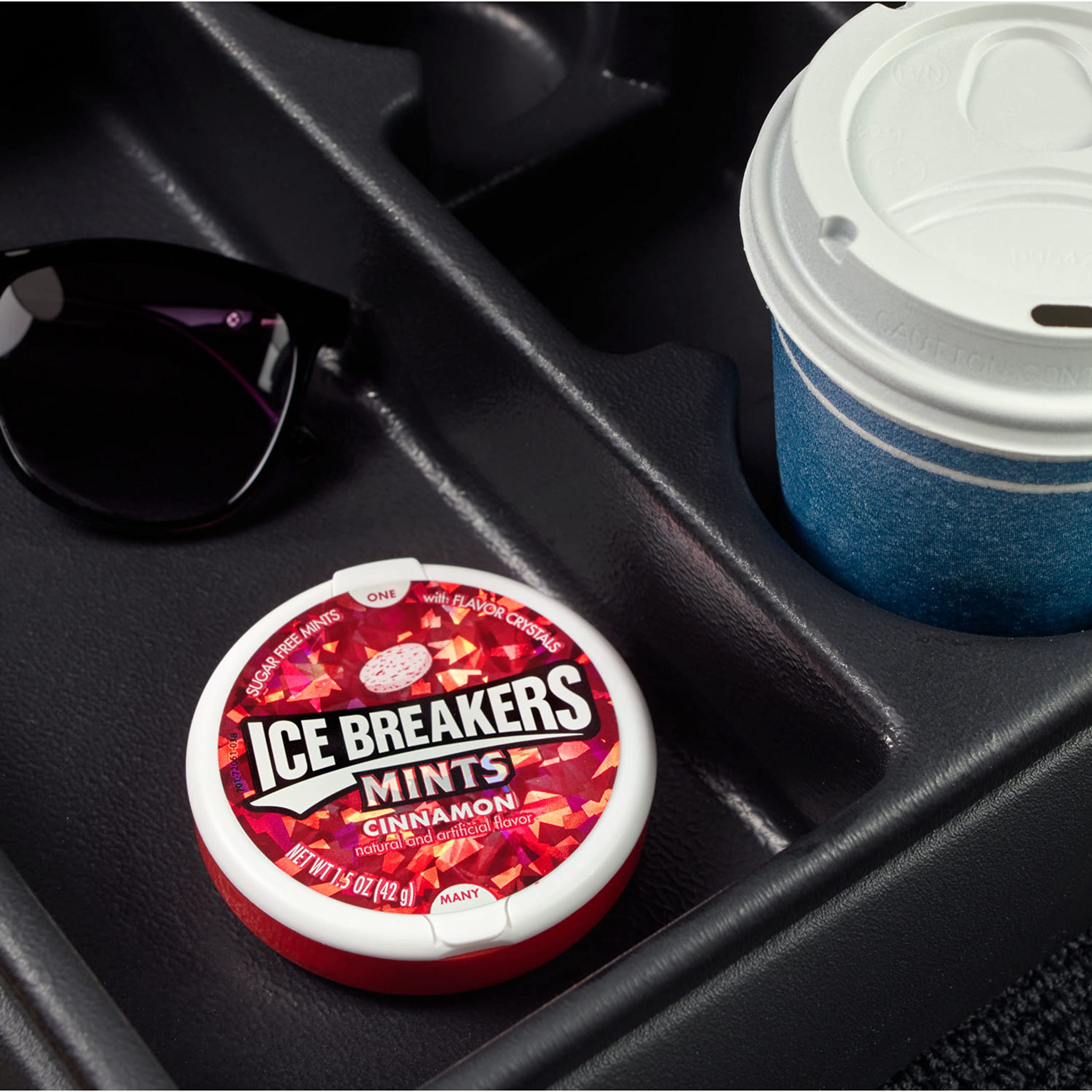 Sugar Free Cinnamon ICE BREAKERS Mints - 1.5-Ounce (Pack of 8) | Refreshing Breath Mints for Work, Travel & Everyday Freshness