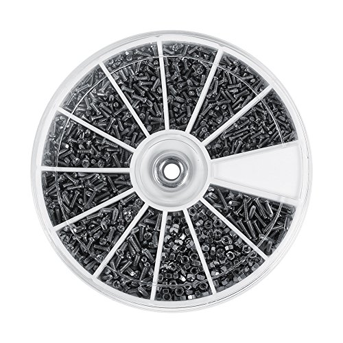 600-Piece Stainless Steel Screws & Nuts Assortment Kit - 12 Types for Watch, Eyeglass & Electronics Repair - Durable Fasteners for DIY, Jewelry & Small Appliance Maintenance