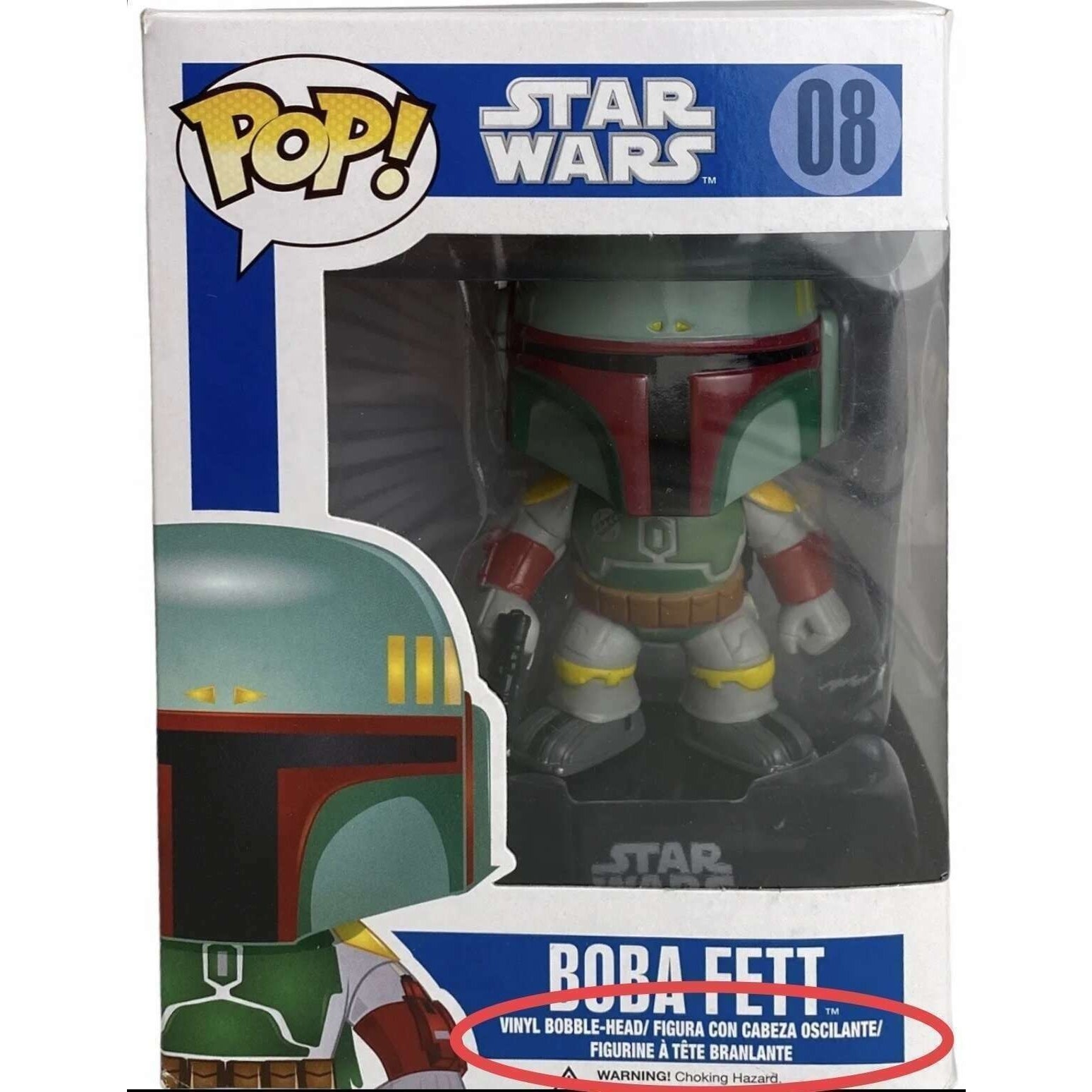 Original Star Wars Boba Fett Action Figure - Blue Box Edition with Multilingual Packaging | Collectible Toy for Display, Gifts & Star Wars Fans