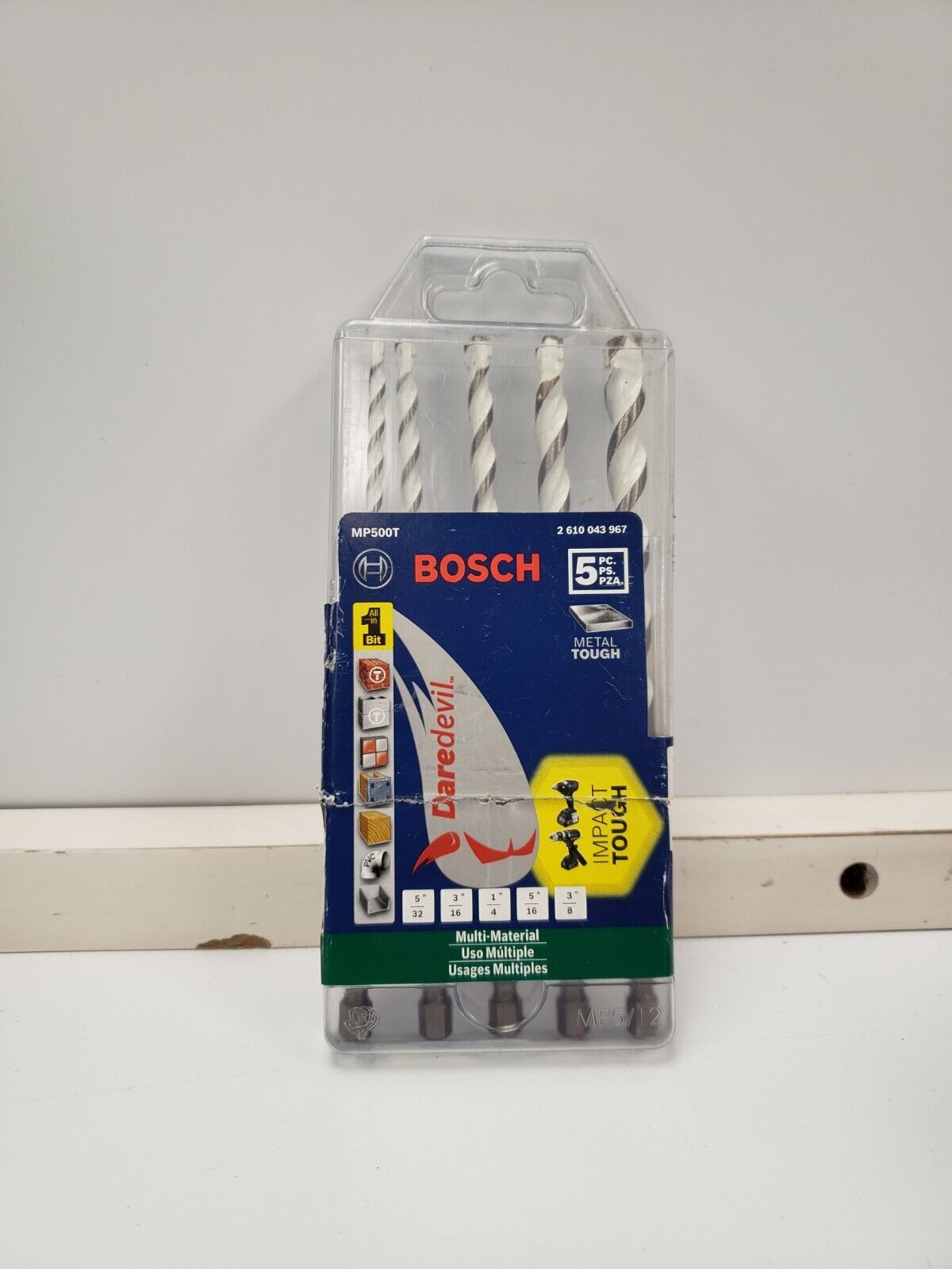 Bosch MP500T 10-Piece Premium Screwdriver Bit Set - High-Speed Steel for Drills & Screwdrivers - Perfect for DIY, Home Repair & Professional Use