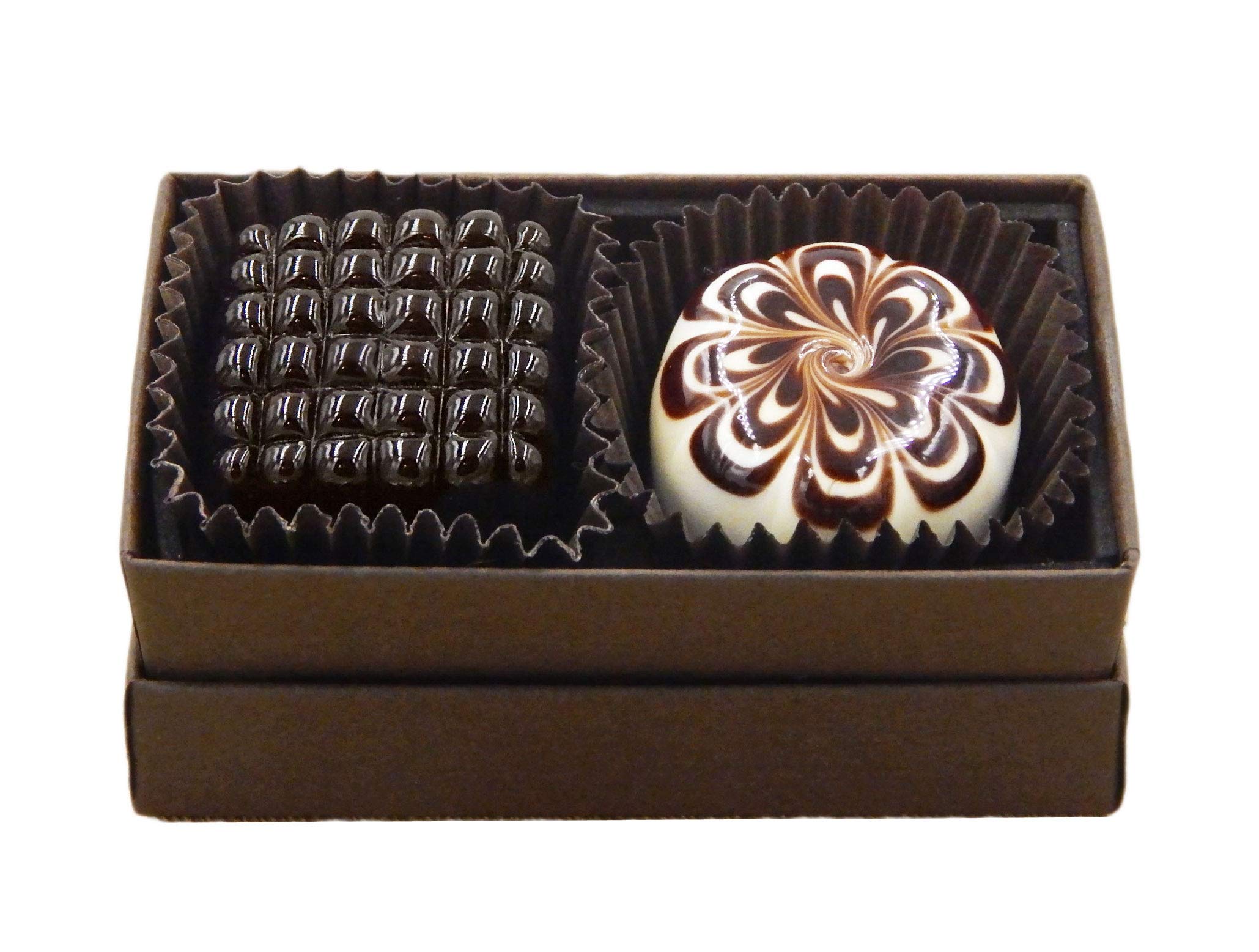 Handmade Art Glass Chocolate Gift Box Set of 2 - Elegant Home Decor for Valentine's Day, Wedding Favors & Housewarming Gifts