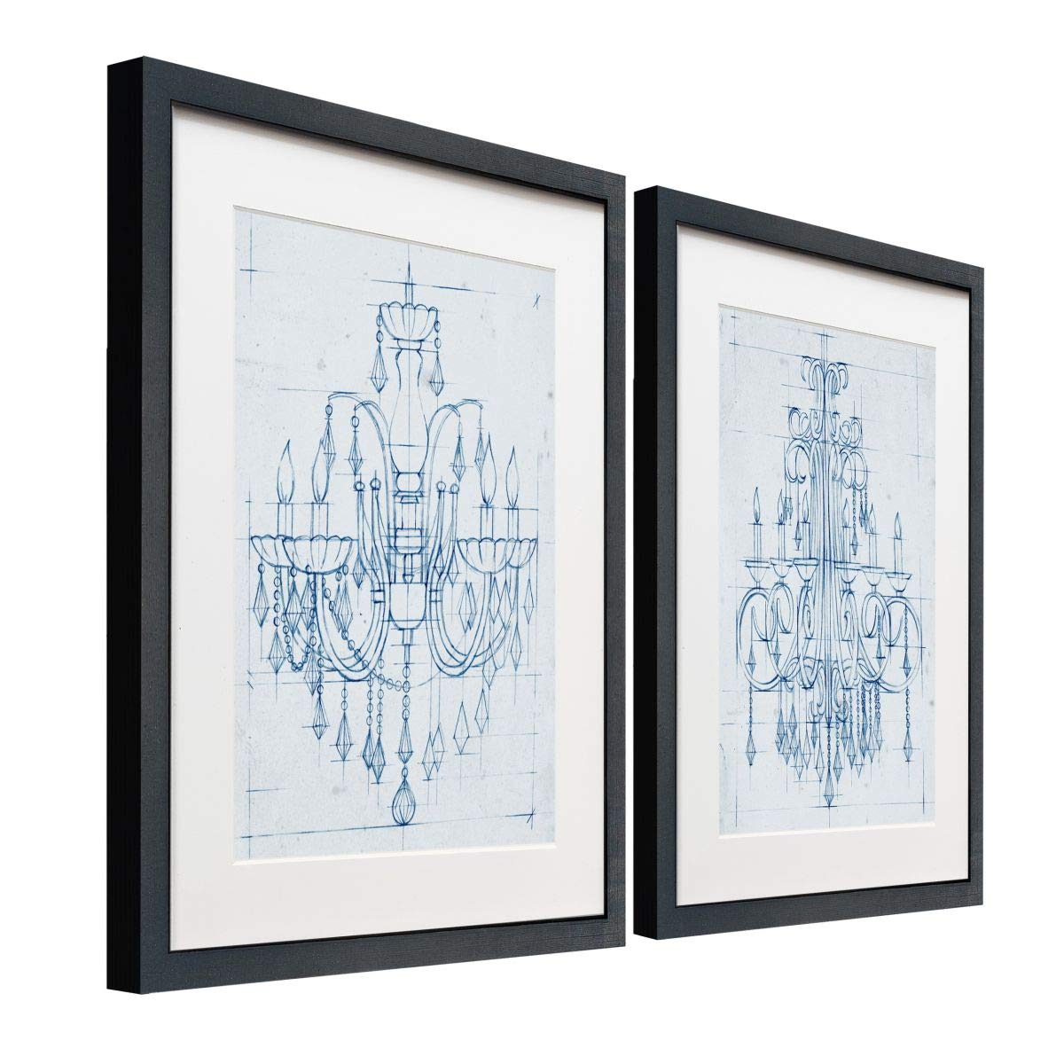 Framed 2 Piece Nautical Wall Art Set - Ocean & Boat Themed Rustic Abstract Ship Paintings (16x20 Inches) Ready to Hang - Perfect for Coastal, Beach House, Bar or Travel Themed Decor