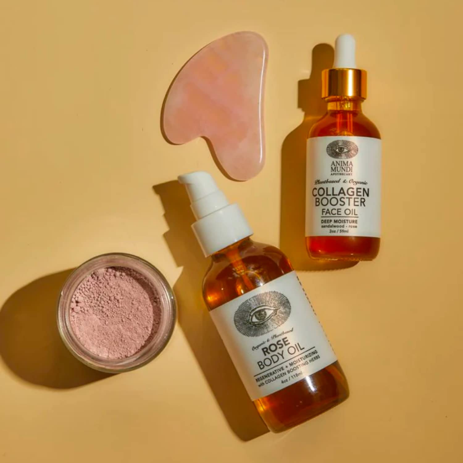 Anima Mundi Apothecary Rose Clay Mask - Hydrating & Purifying Facial Mask with Rose, Hibiscus, Mangosteen Powder, White Kaolin Clay & Aloe Vera Extract (1.76oz) - Deep Cleansing & Soothing for Dry, Sensitive & Acne-Prone Skin - Perfect for Spa Day & Self-Care Routine