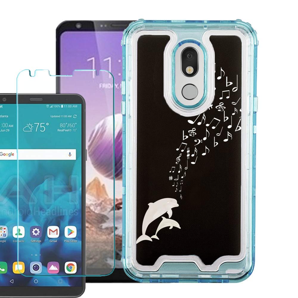 LG Stylo 5 Case with Screen Protector - 3-Layer Hybrid Bumper Cover for Protection | Music & Outdoor Use