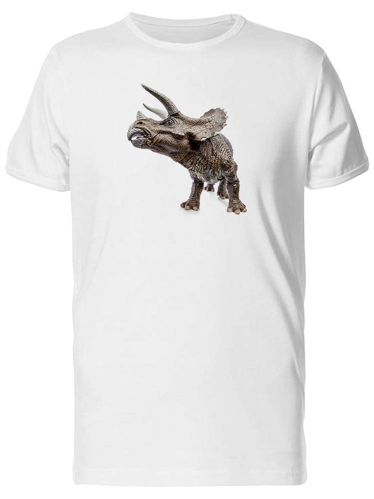 Smartprints Triceratops Graphic T-Shirt for Men - Dinosaur Print Casual Tee for Everyday Wear & Outings