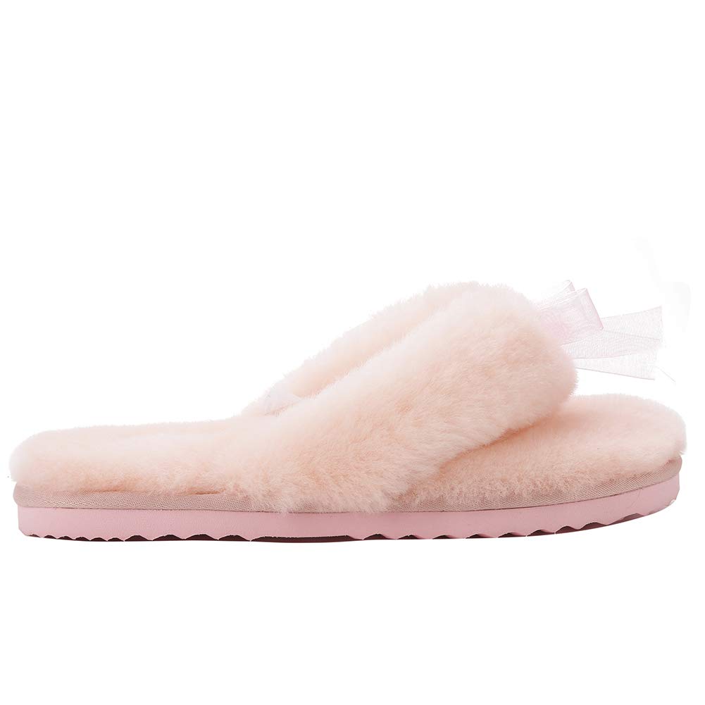 Veilante Women's Winter Warm Slippers - Cozy Cow Suede with Real Wool Lining - Non-Slip Indoor/Outdoor House Shoes for Home, Office & Travel