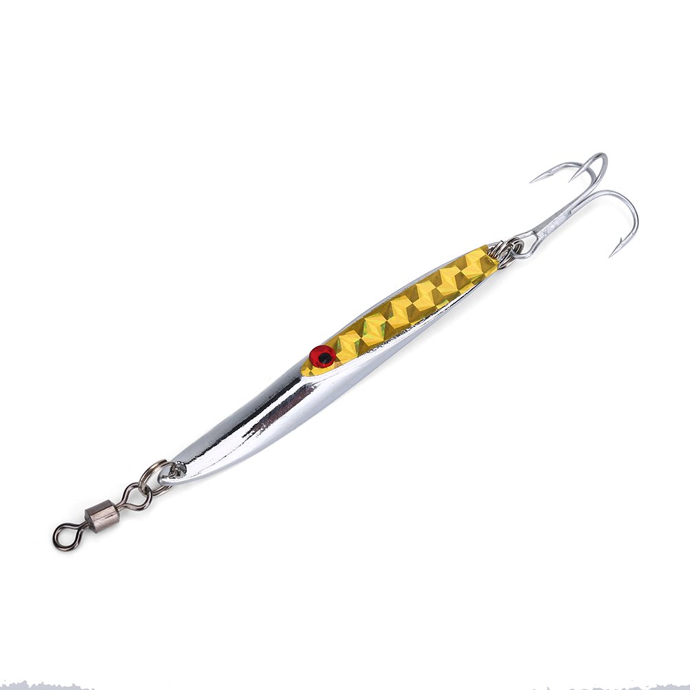 Premium Metal Hard Lure Fishing Bait - Bass Spoon Jig with Sequins for Artificial Hook Lures | Ideal for Freshwater & Saltwater Fishing, Casting, Trolling, and Ice Fishing