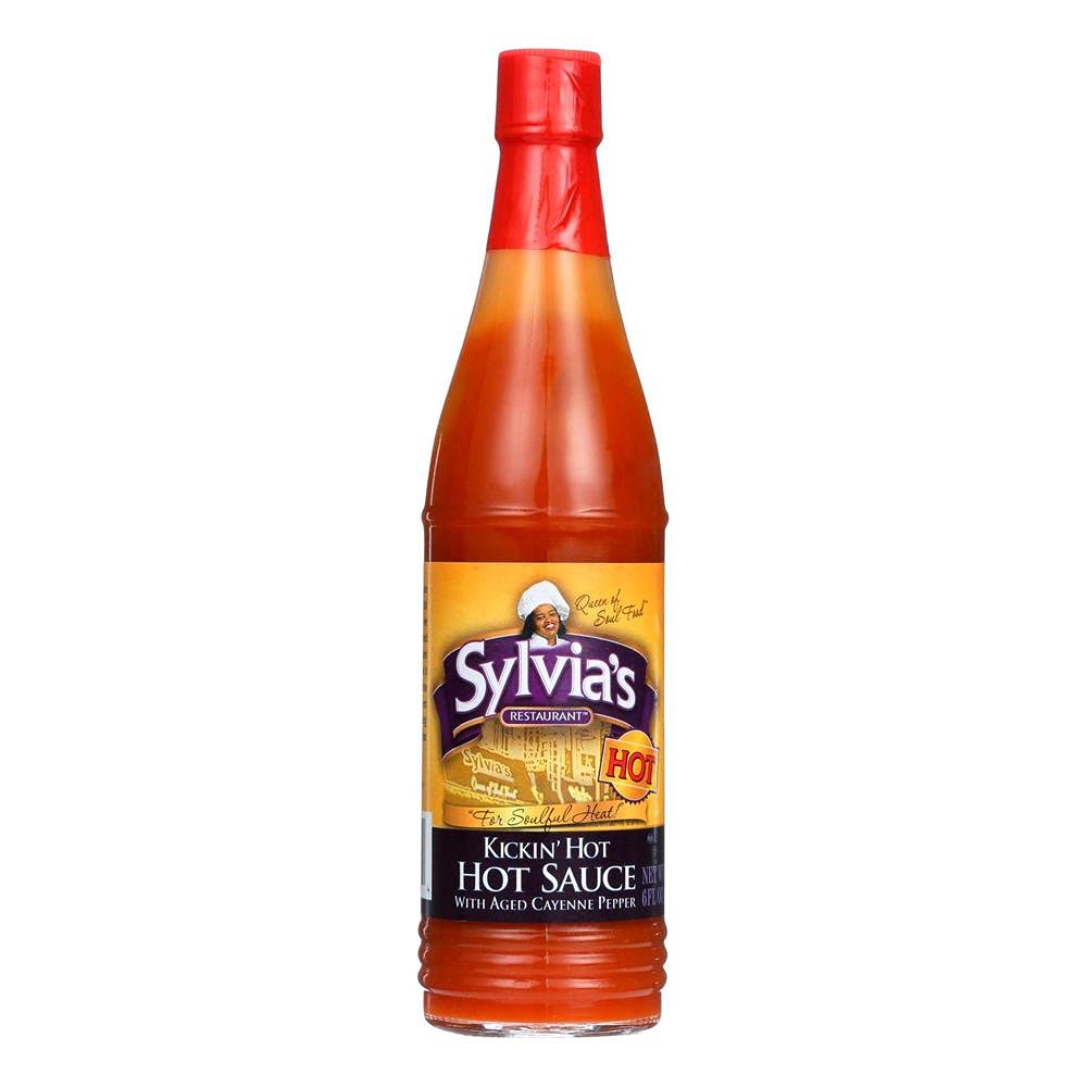 SYLVIAS Hot Kicking Sauce - 6 oz Bottle | Spicy BBQ & Wing Sauce for Grilling, Dipping & Cooking | Perfect for Chicken, Ribs & Burgers