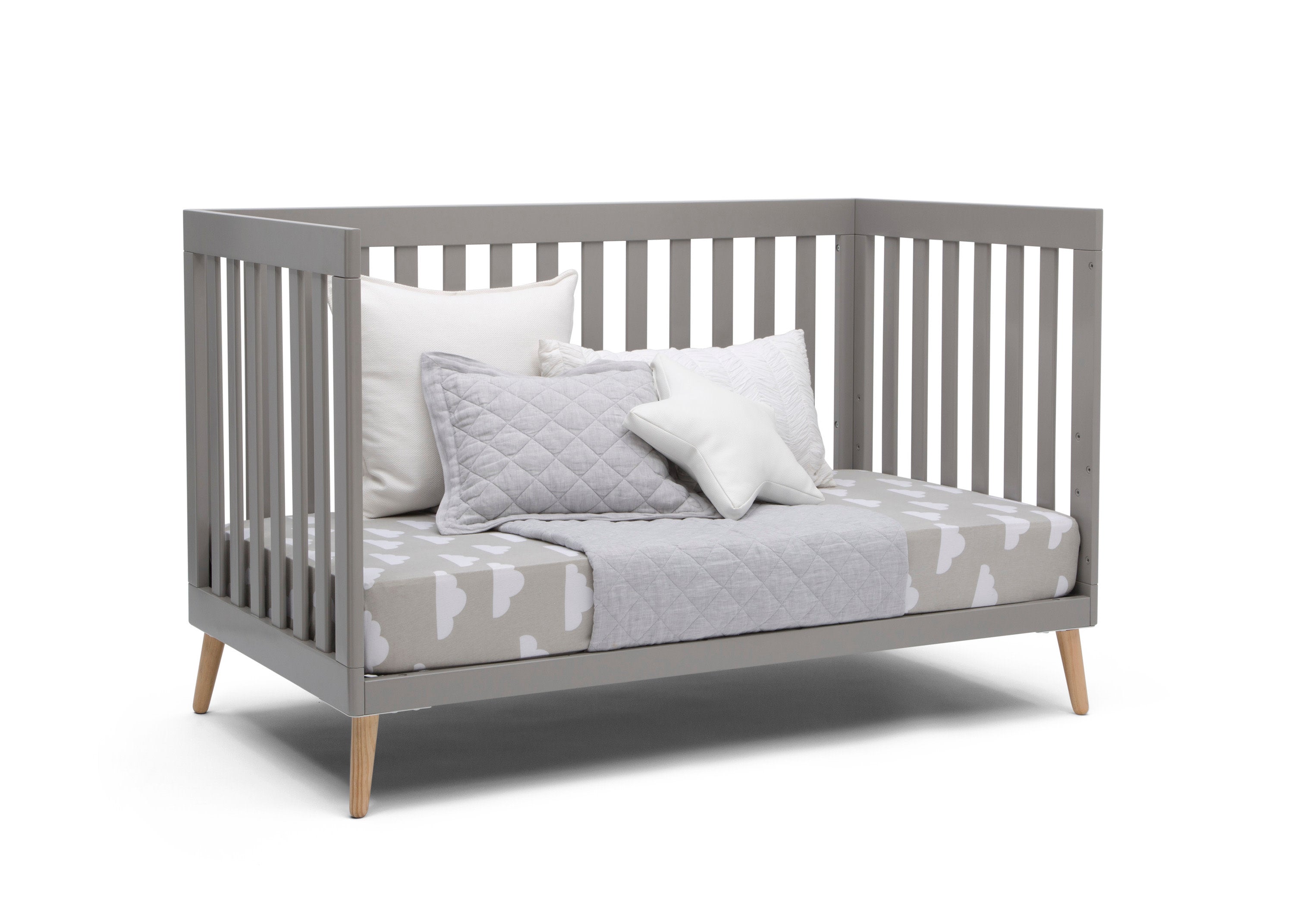 Essex 4-in-1 Convertible Baby Crib - Toddler Bed, Daybed & Full-Size Bed Conversion - Safe Nursery Furniture for Newborns & Kids - Perfect for Bedrooms, Daycare & Guest Rooms