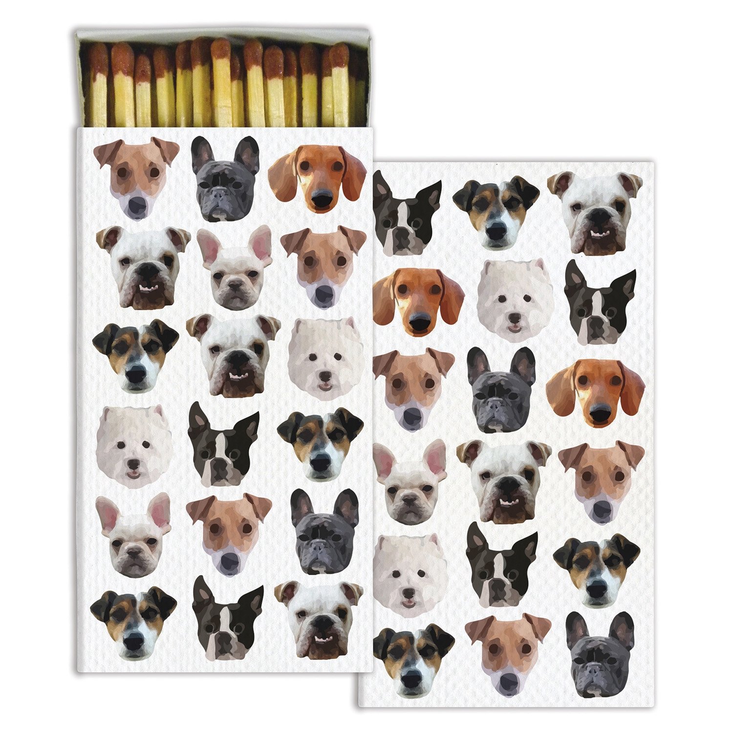 Decorative Cat & Dog Match Boxes - Set of 2 for Candles, Grills, Fireplaces