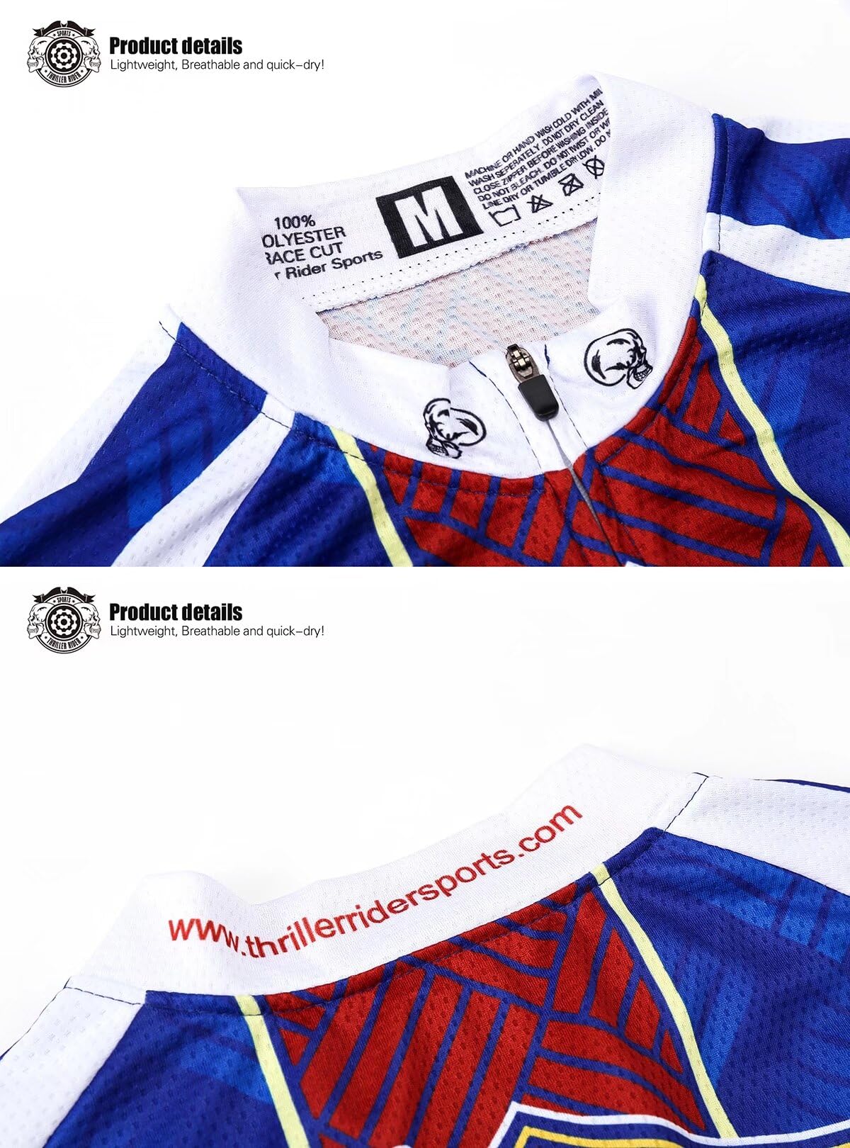 Men's Mountain Bike Short Sleeve Cycling Jersey - Breathable & Quick-Dry Thriller Rider Sports Top for Outdoor Cycling & Trail Riding - Perfect for Road Biking, Mountain Trails & Cycling Adventures