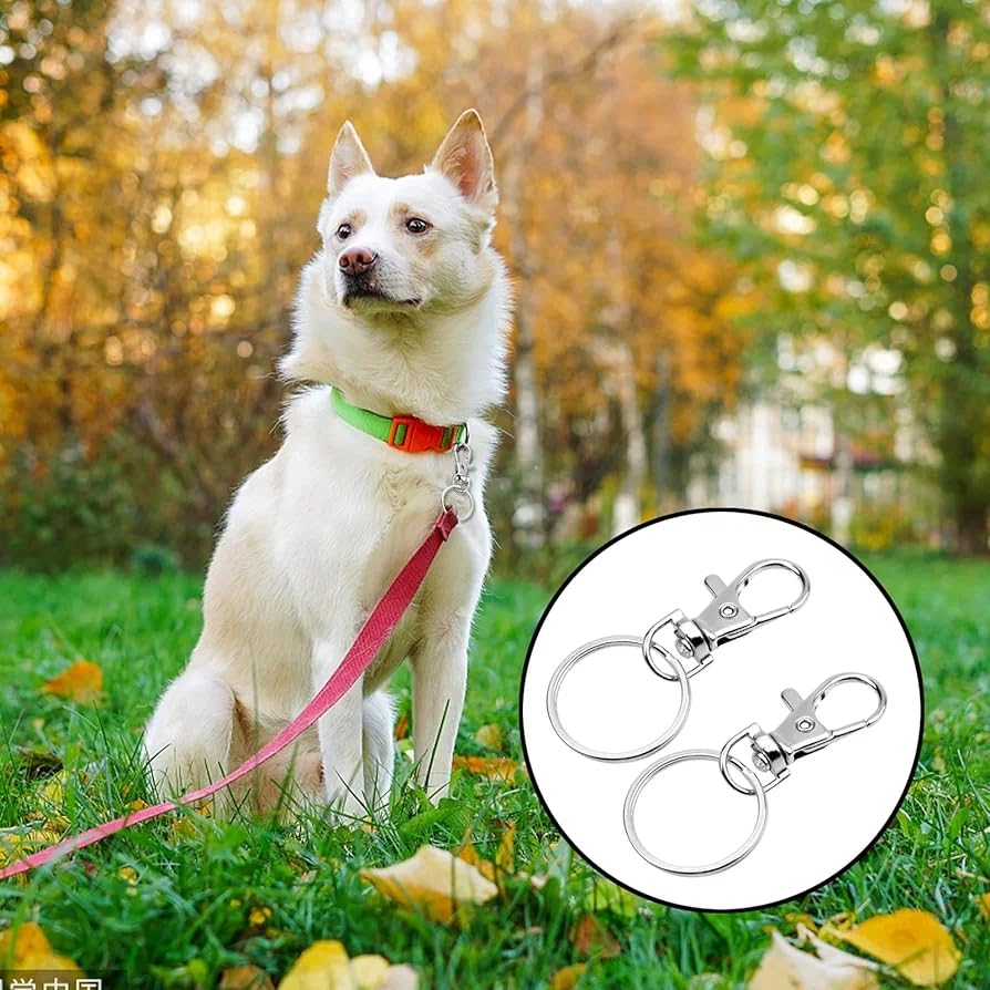 35mm Alloy Keychain Rings with Swivel Clasps - Lobster Claw Clasps & Split Rings for DIY Jewelry Making, Lanyards, Keychains & Craft Supplies (4-Pack) - Perfect for Keychains, Bag Charms & Handmade Jewelry Accessories