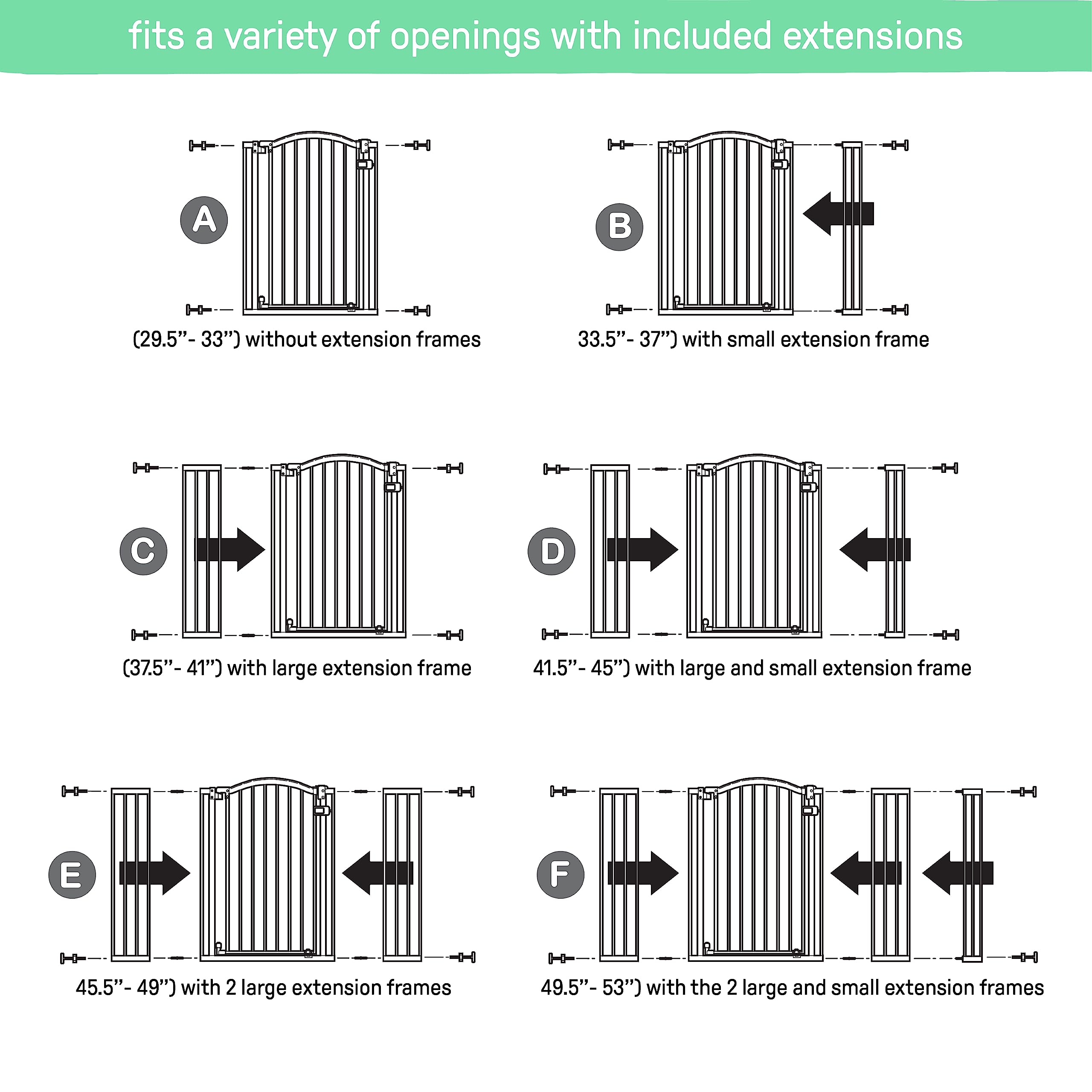 Extra Tall & Wide Safety Pet and Baby Gate - 29.5
